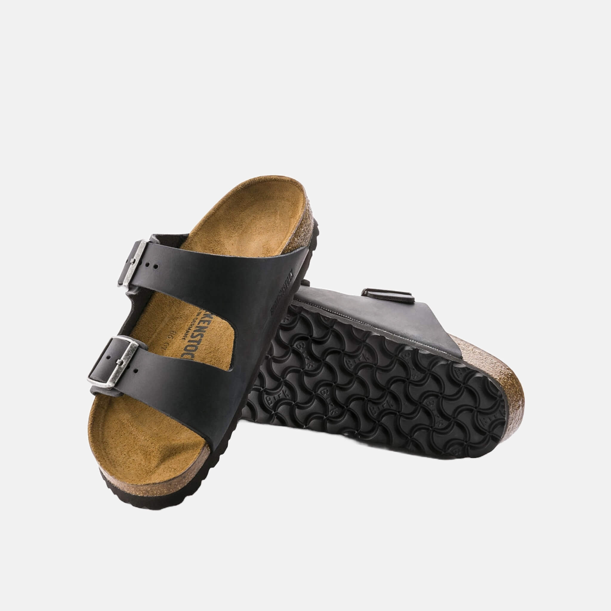 Czarne klapki Birkenstock Arizona Oiled Leather