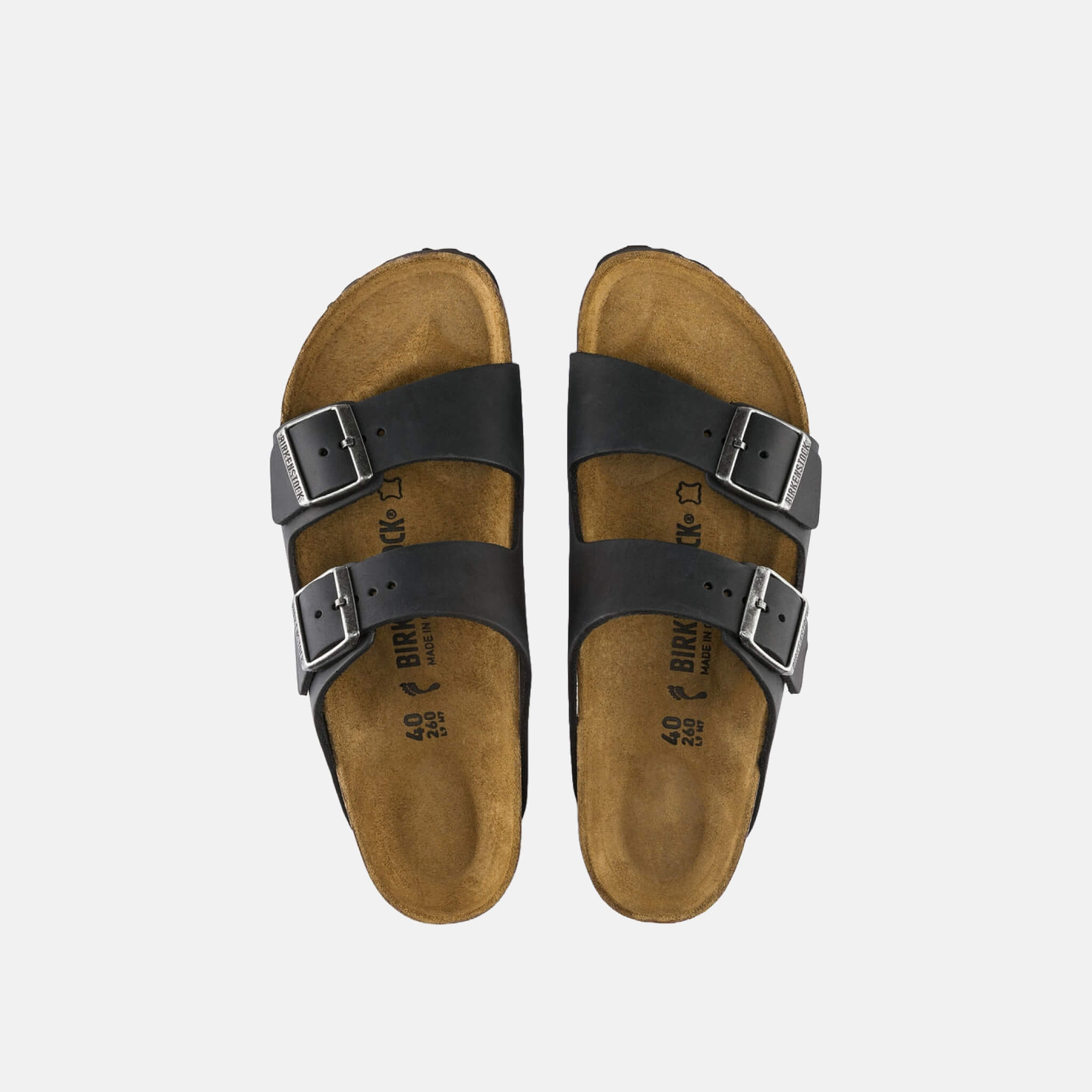 Czarne klapki Birkenstock Arizona Oiled Leather