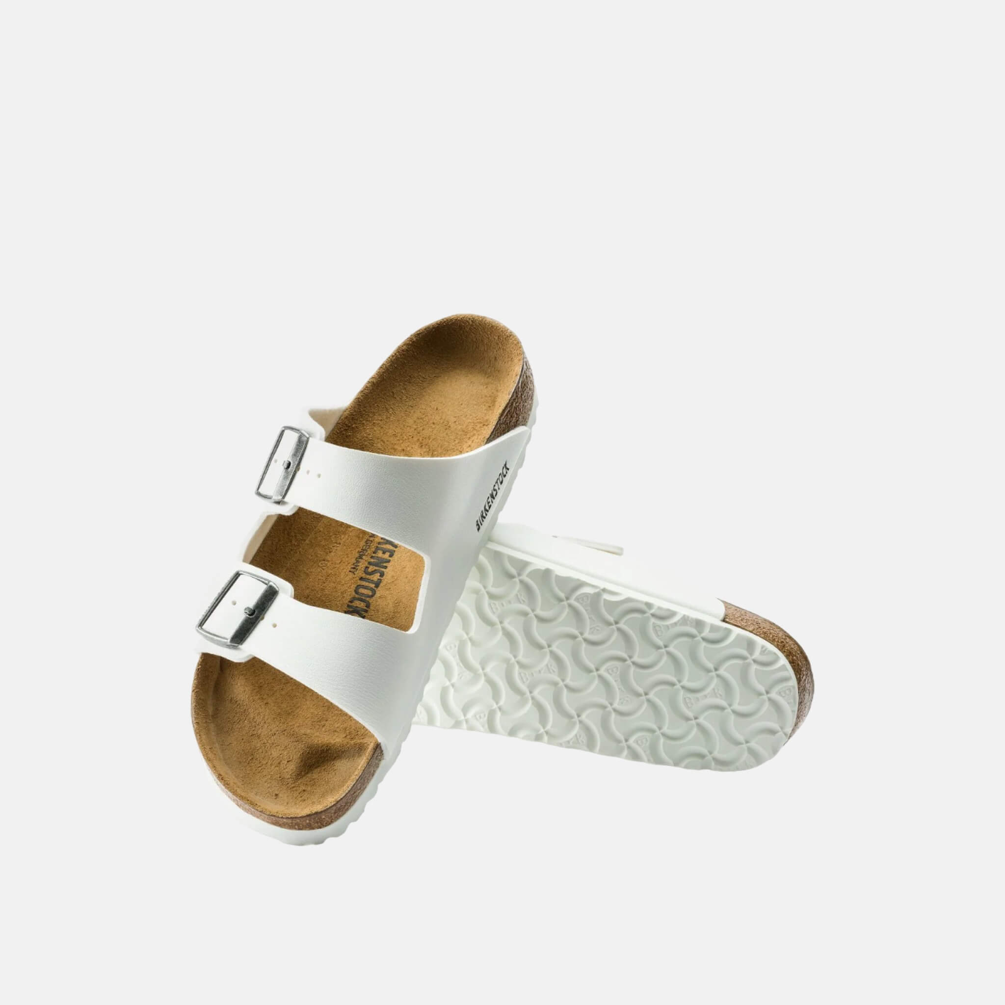 Białe klapki Birkenstock Arizona Birko-Flor