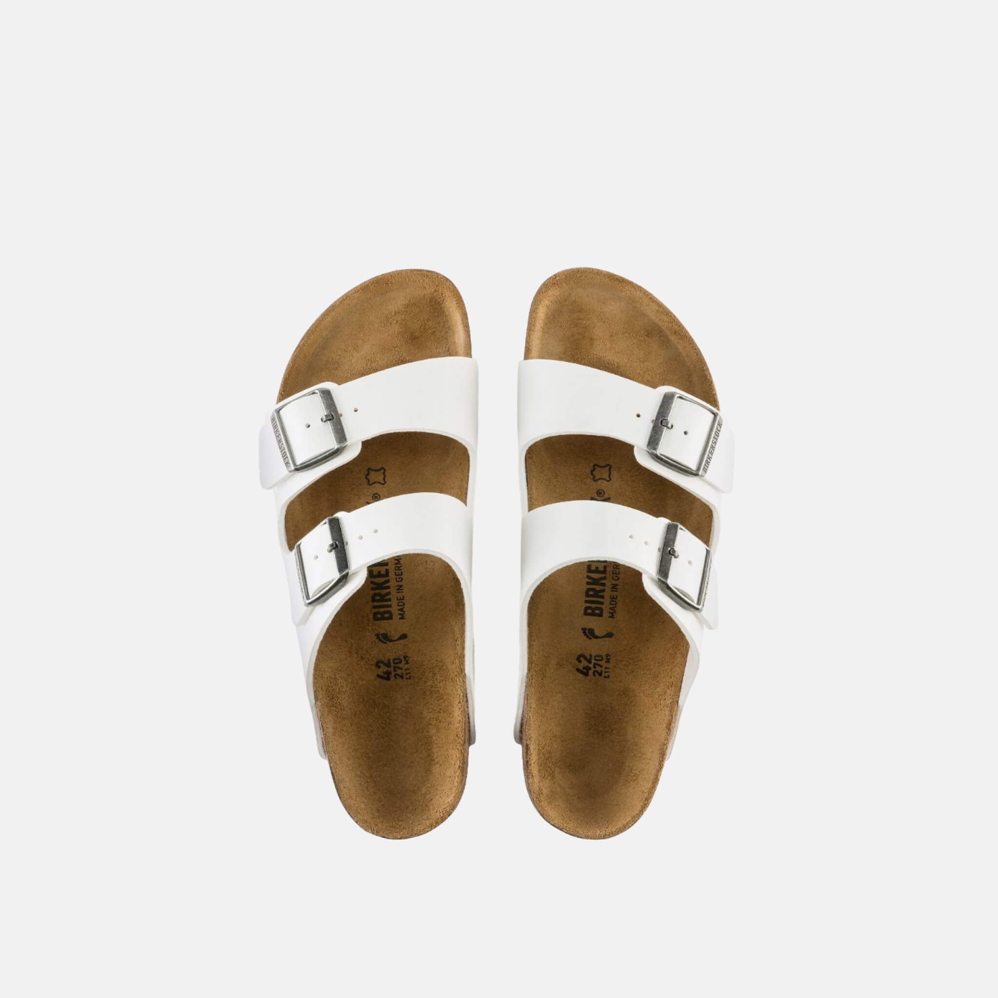 Białe klapki Birkenstock Arizona Birko-Flor