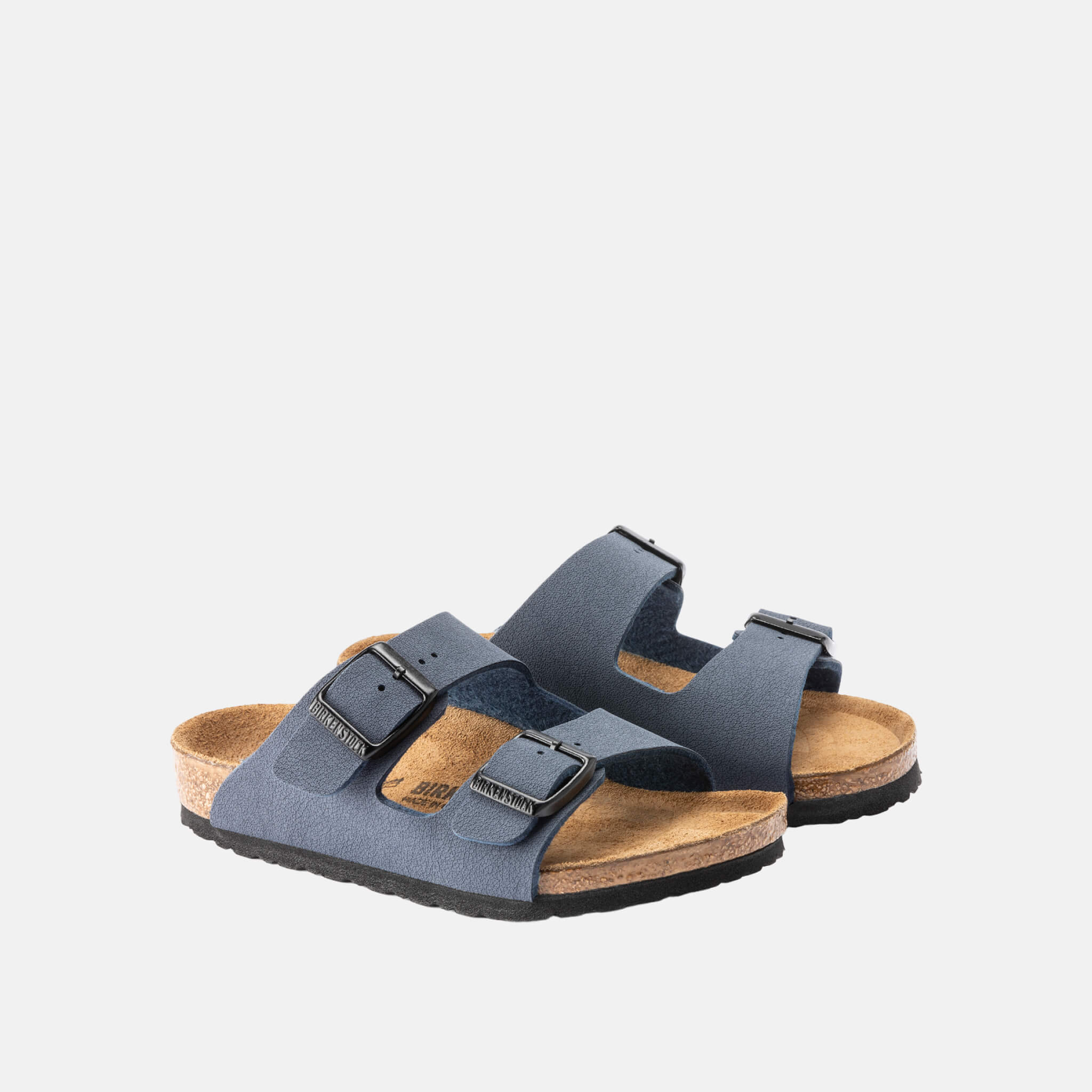 Niebieskie klapki Birkenstock Arizona Birko-Flor Nubuck