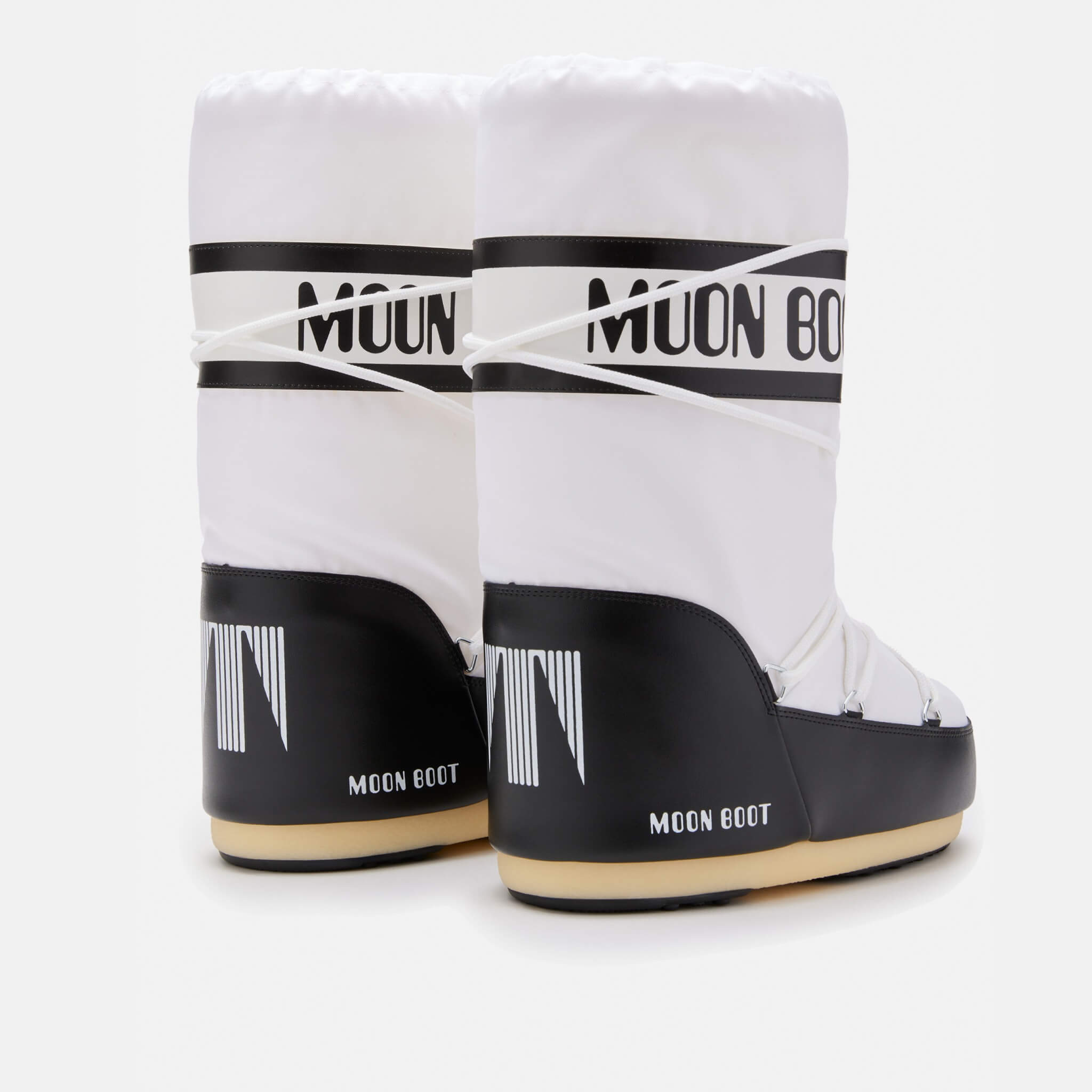 Damskie biało-czarne śniegowce Moon Boot Icon Nylon
