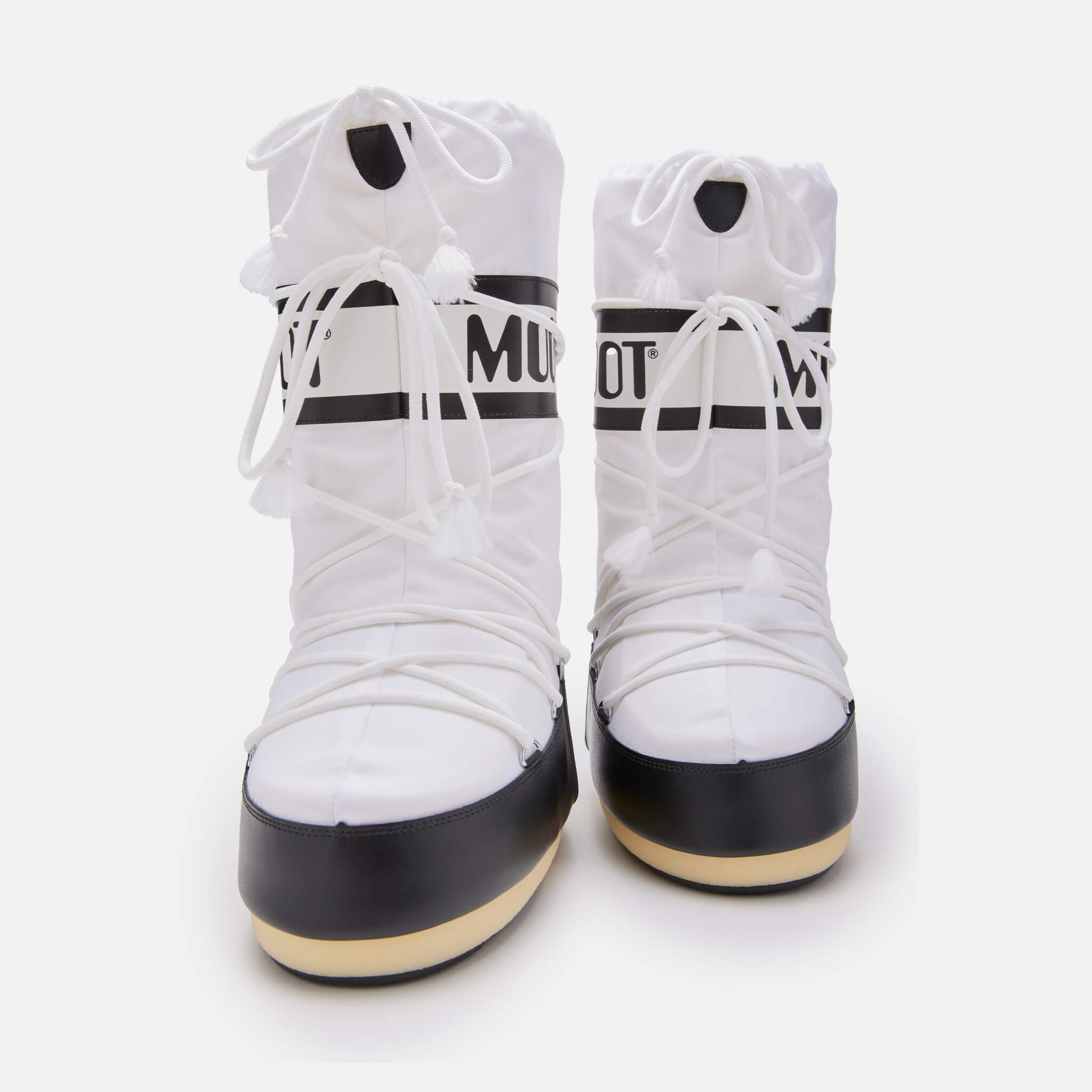 Damskie biało-czarne śniegowce Moon Boot Icon Nylon