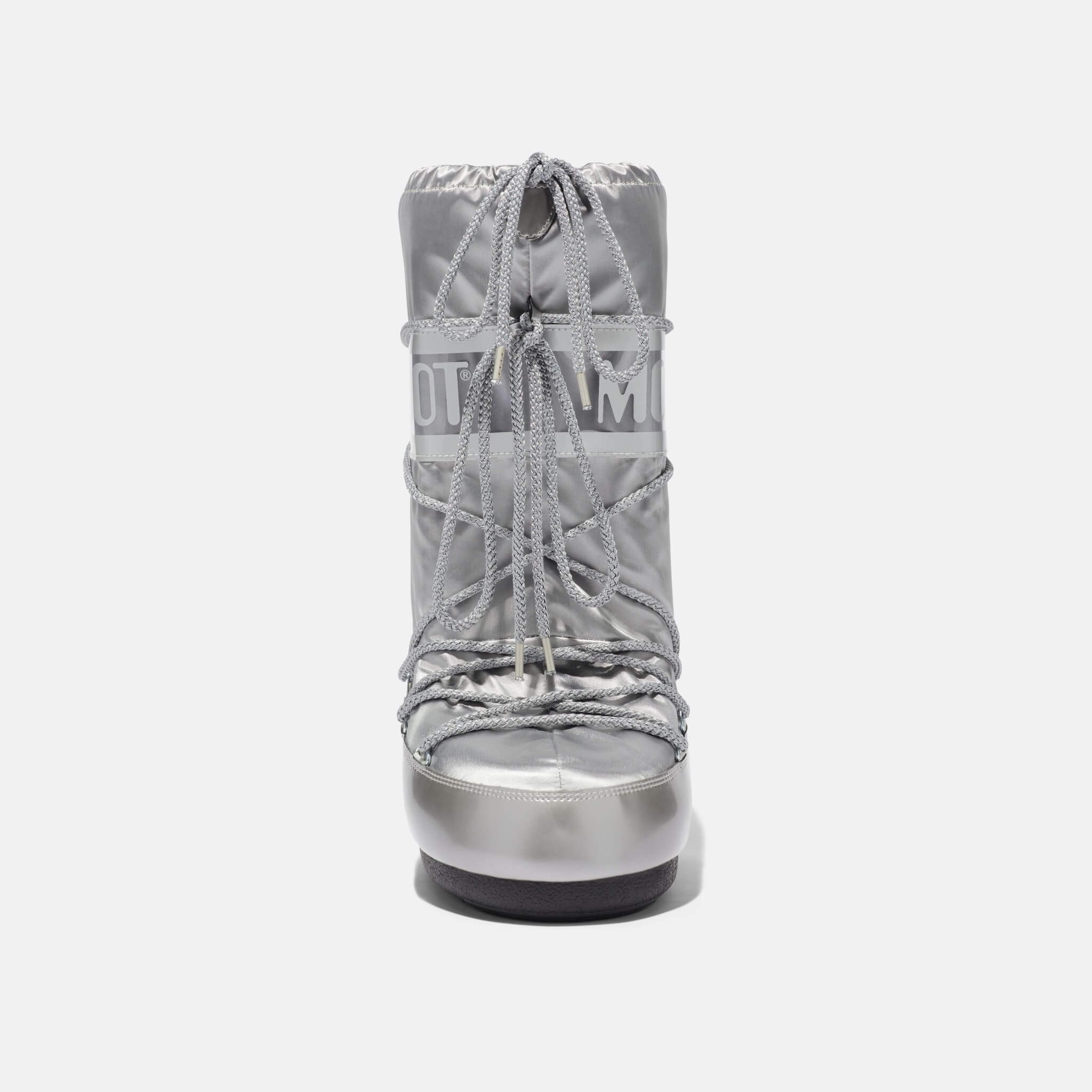 Damskie srebrne śniegowce Moon Boot Icon Glance