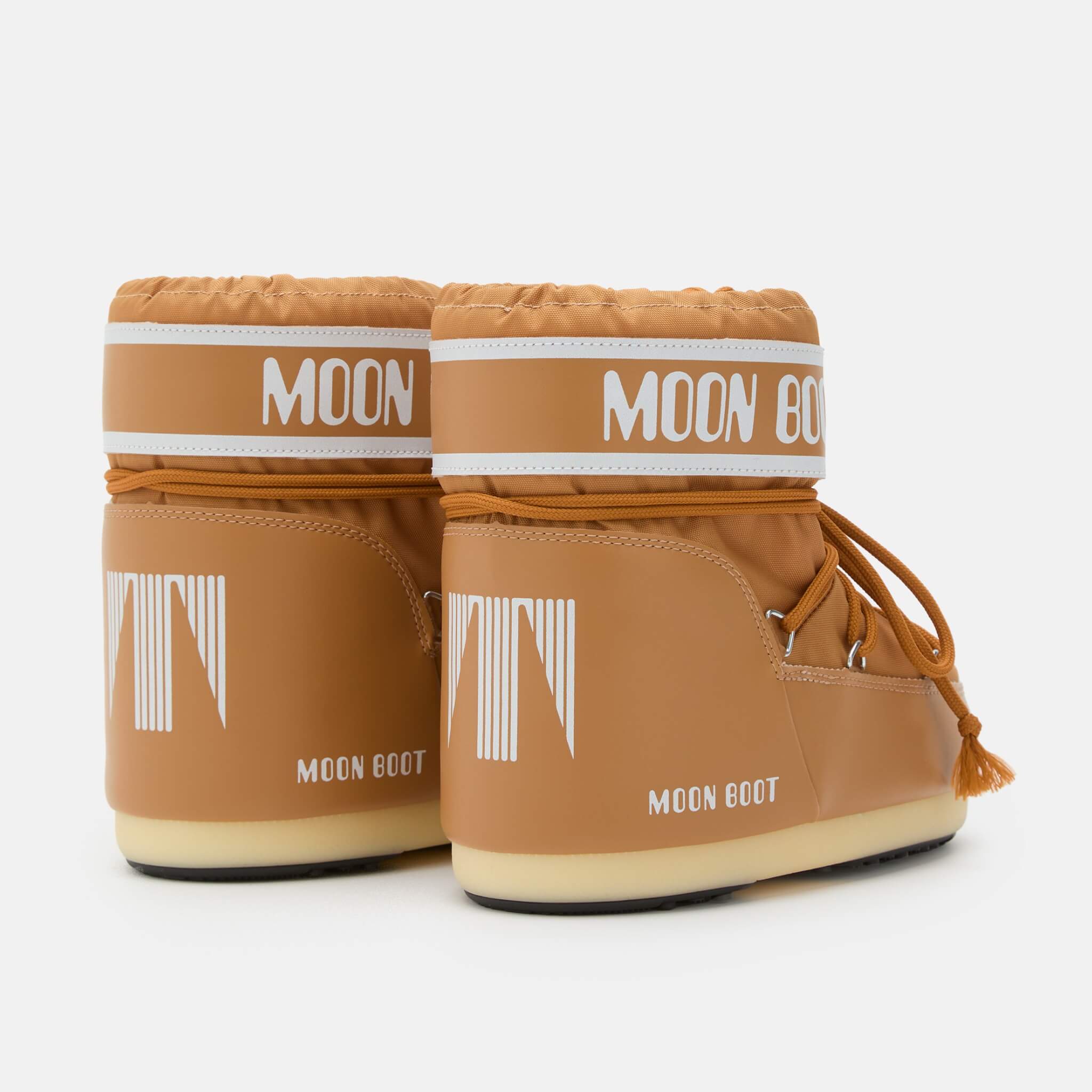 Damskie brązowe śniegowce Moon Boot Icon Low Nylon