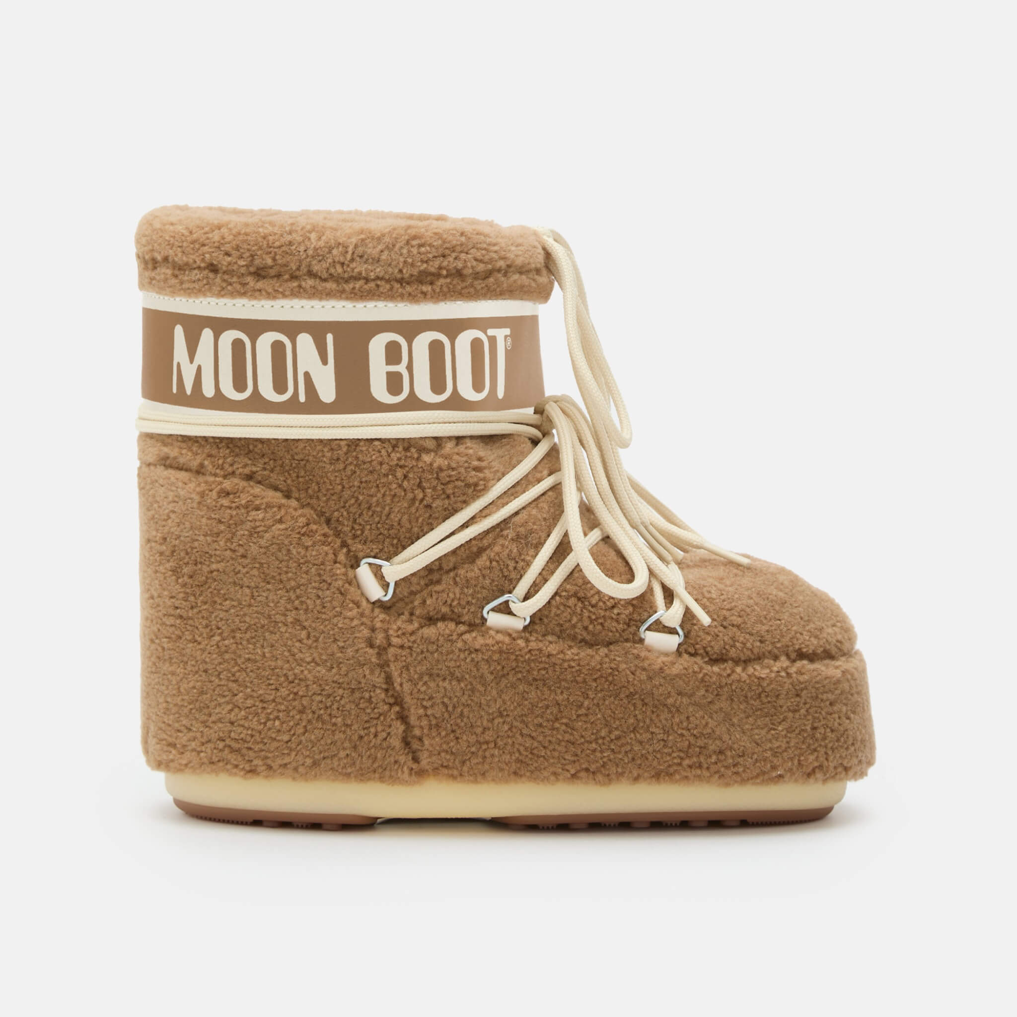 Damskie brązowe śniegowce Moon Boot Icon Low Fleece