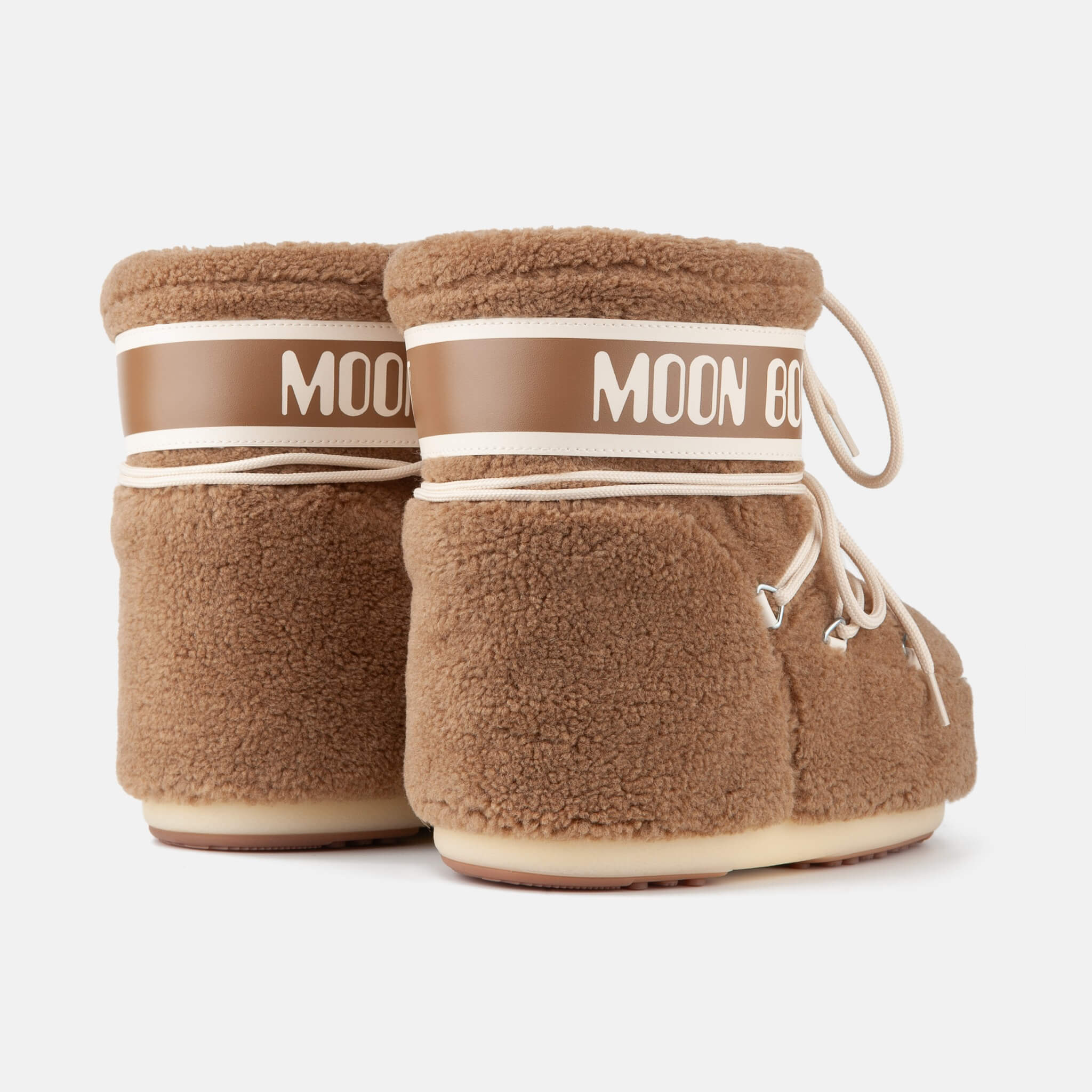 Damskie brązowe śniegowce Moon Boot Icon Low Fleece