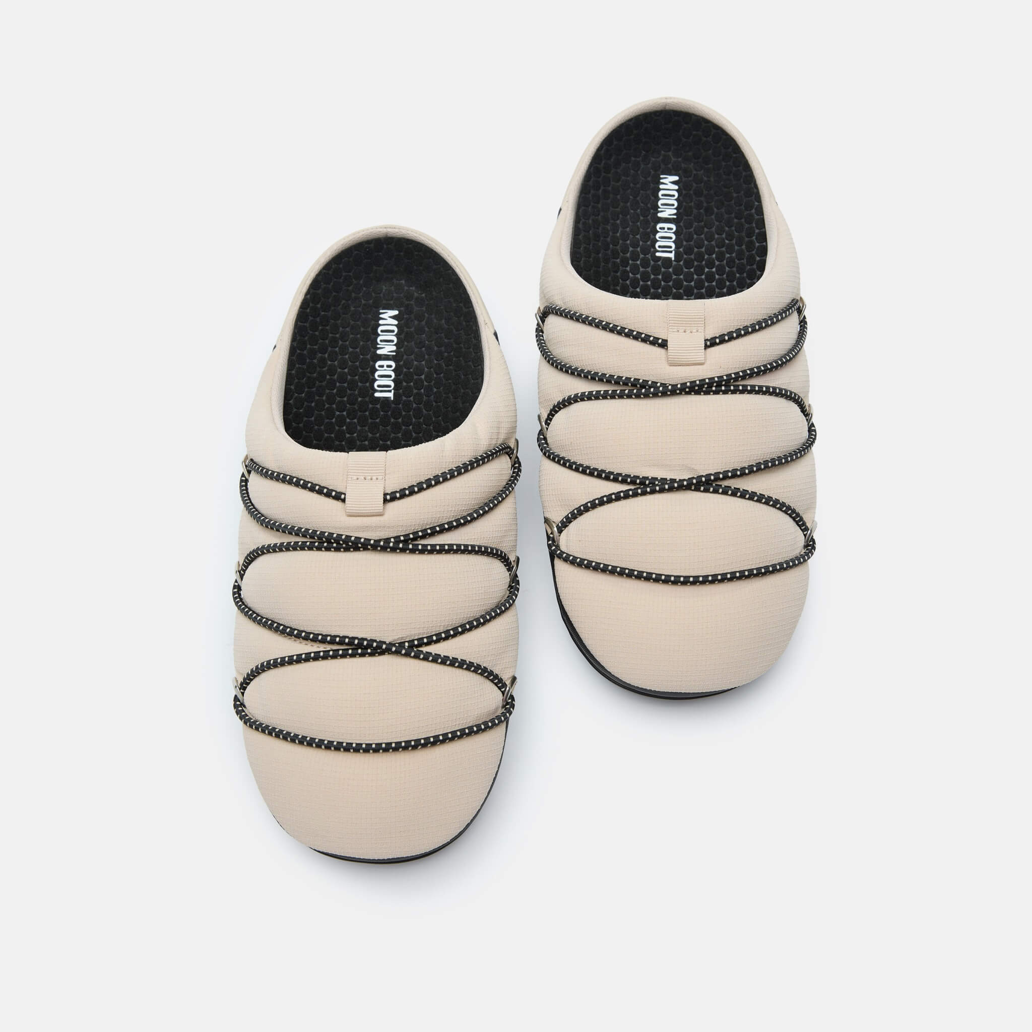 Unisexowe beżowe kapcie Moon Boot Soft Slipper