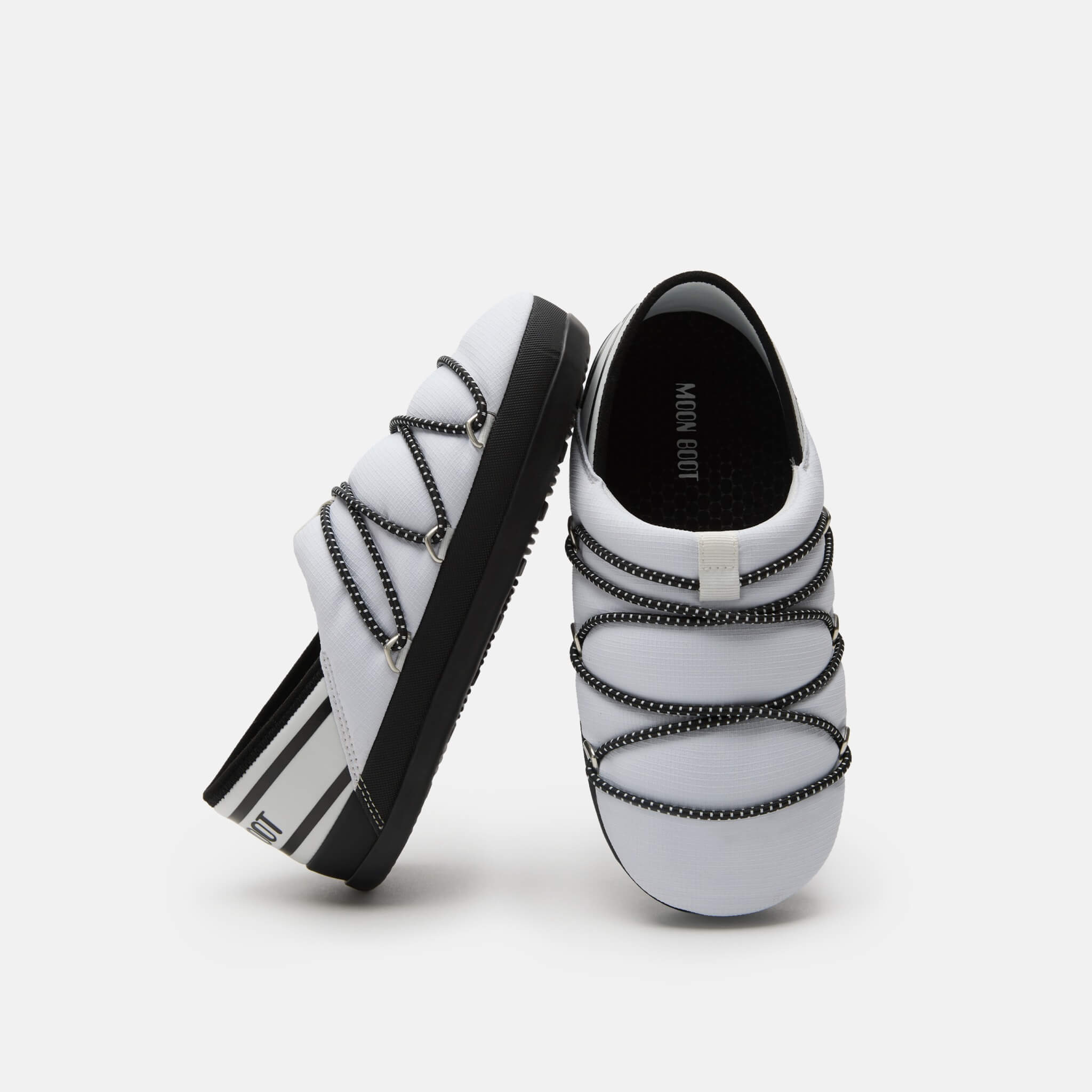 Unisexowe białe półbuty wsuwane Moon Boot Icon Slipper