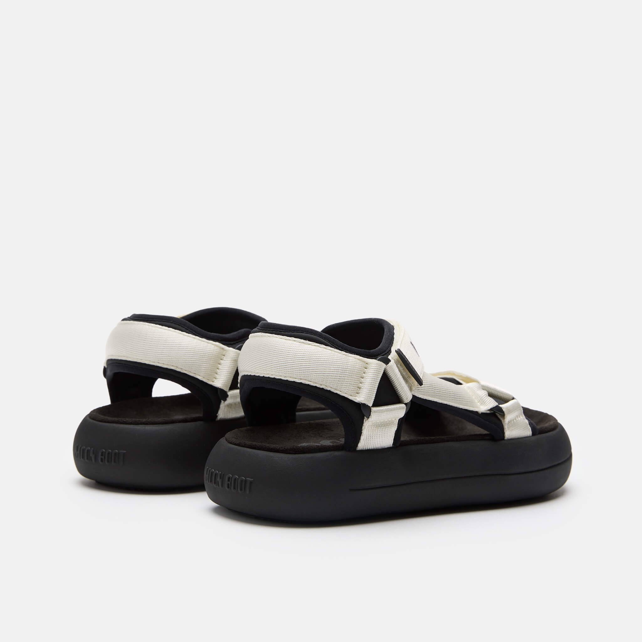 Unisex czarno-białe sandały Moon Boot Super Sandal