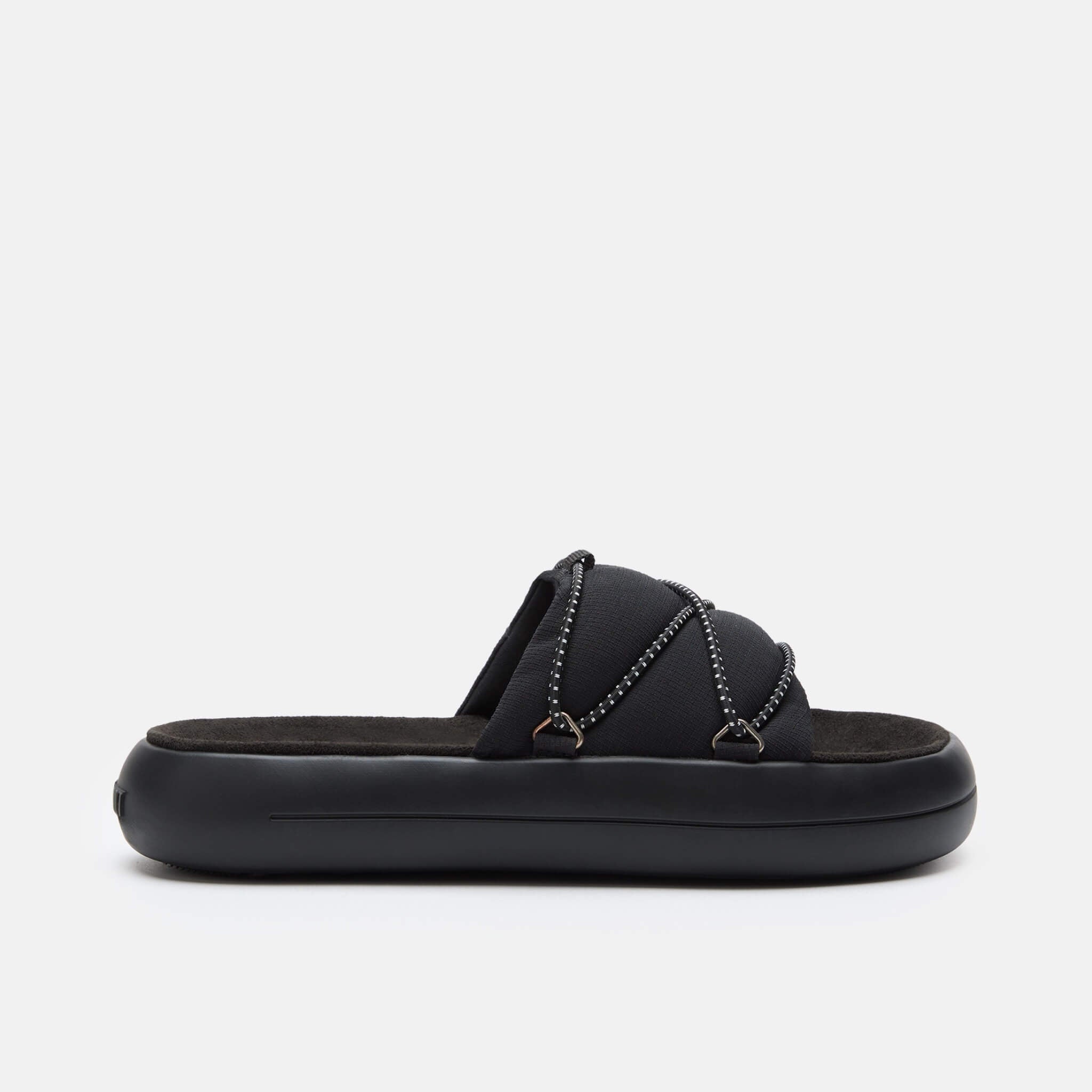 Unisex czarne kapcie Moon Boot Icon Slide