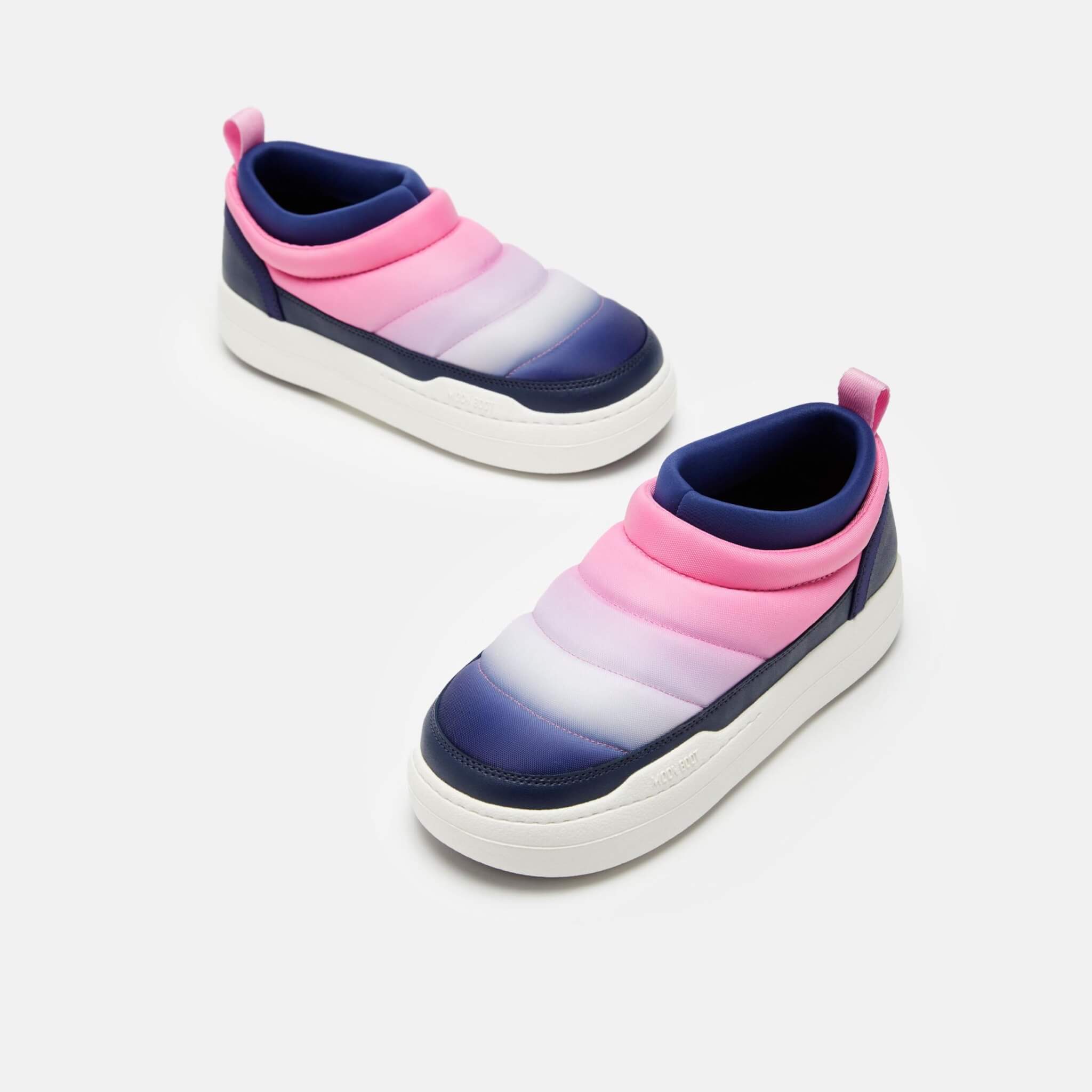 Męskie niebiesko-różowe slip-ony Moon Boot Park Soft Moonrise