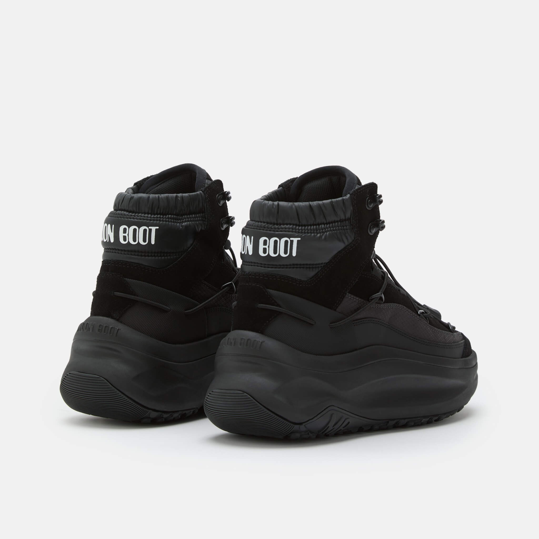 Męskie czarne śniegowce Moon Boot Moon247 Xlace Mid