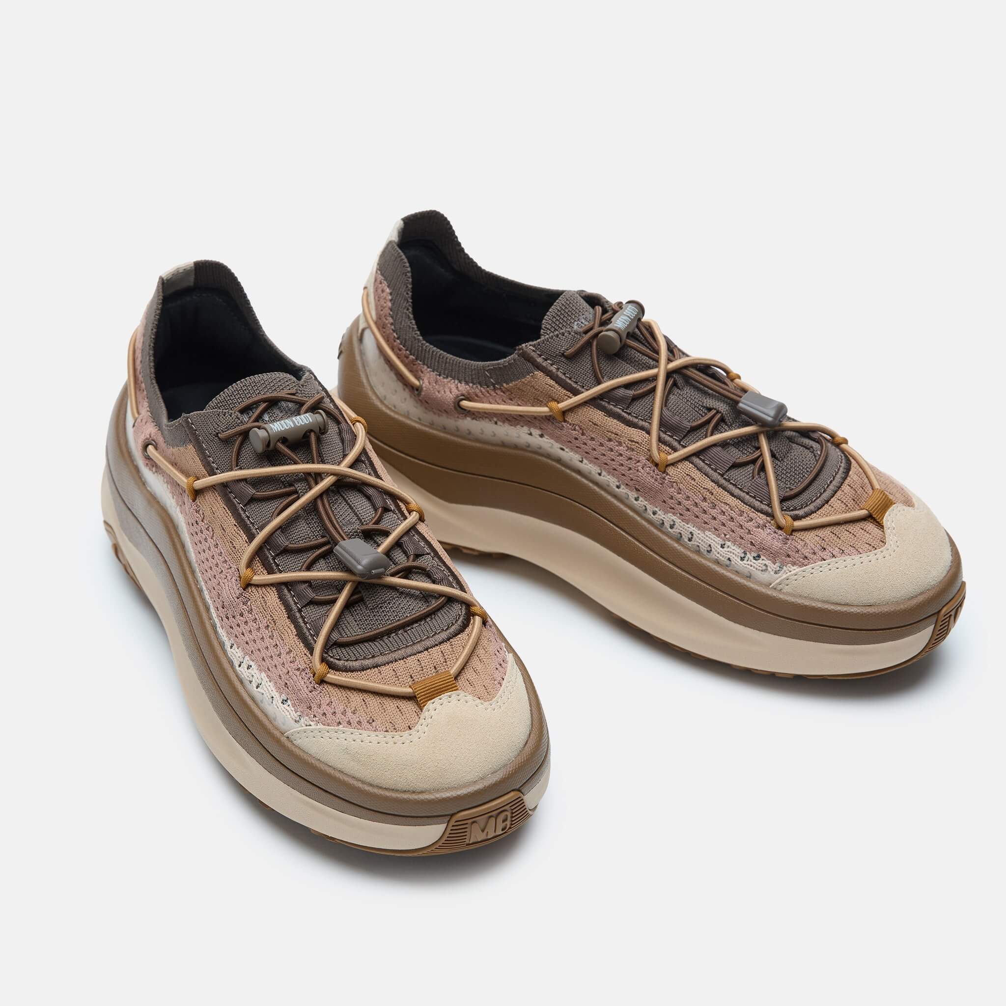 Unisexowe beżowe sneakersy Moon Boot Moon247 Xlace