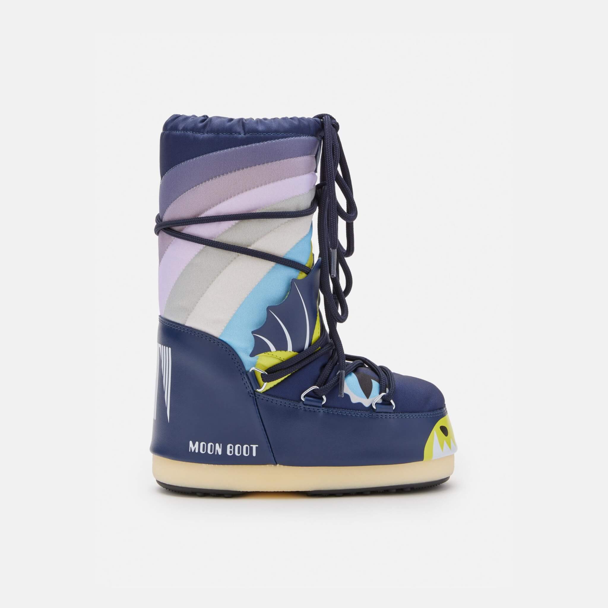Dziecięce niebieskie śniegowce Moon Boot Icon Dragon