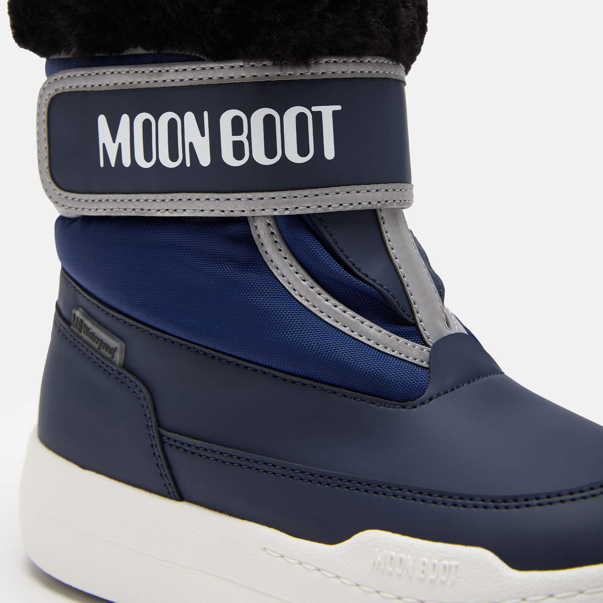 Dziecięce niebieskie śniegowce Moon Boot JR Park Strap