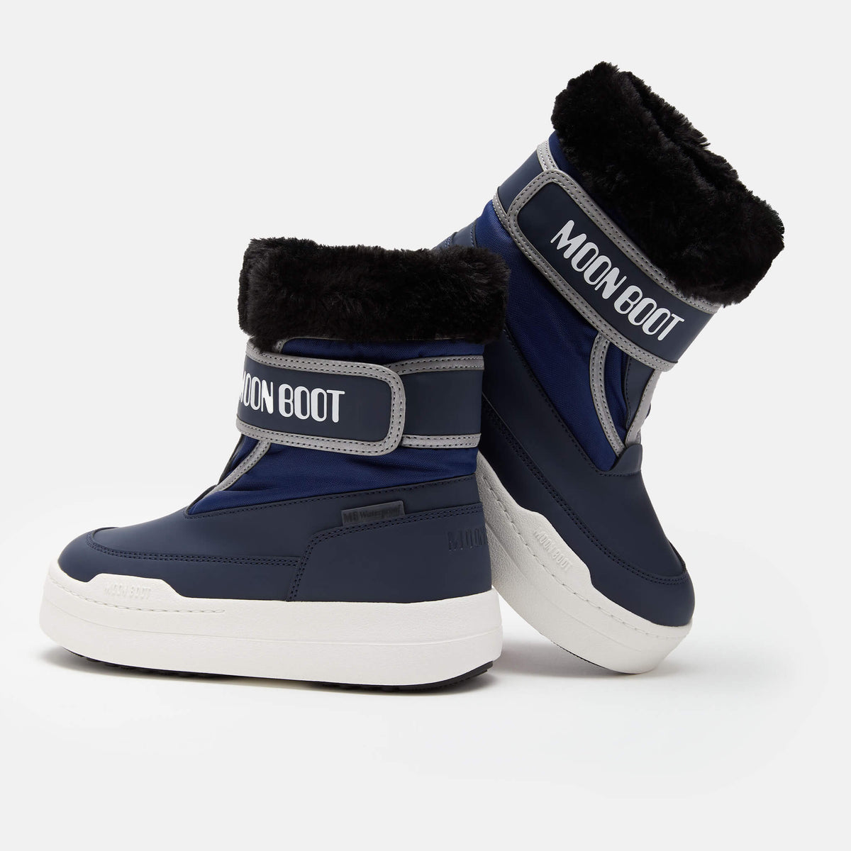 Dziecięce niebieskie śniegowce Moon Boot JR Park Strap