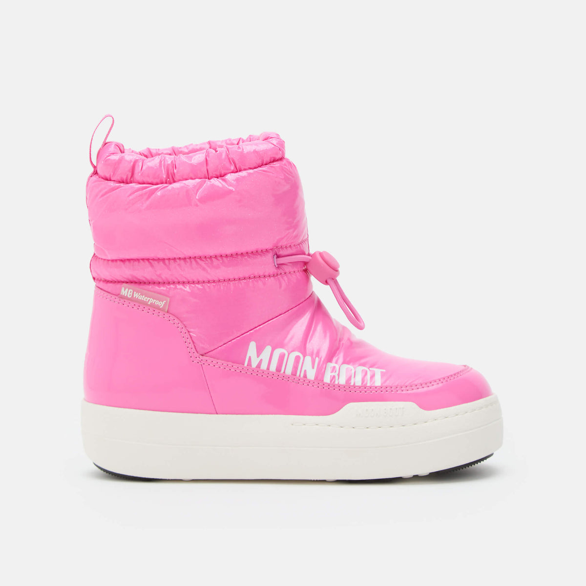Dziecięce różowe śniegowce Moon Boot JR Park Tube Mid Glitter WP