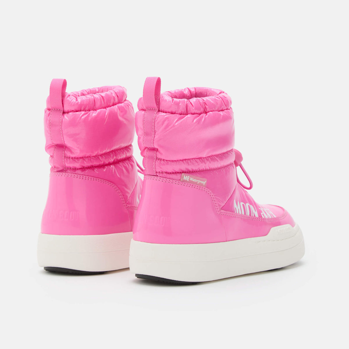 Dziecięce różowe śniegowce Moon Boot JR Park Tube Mid Glitter WP