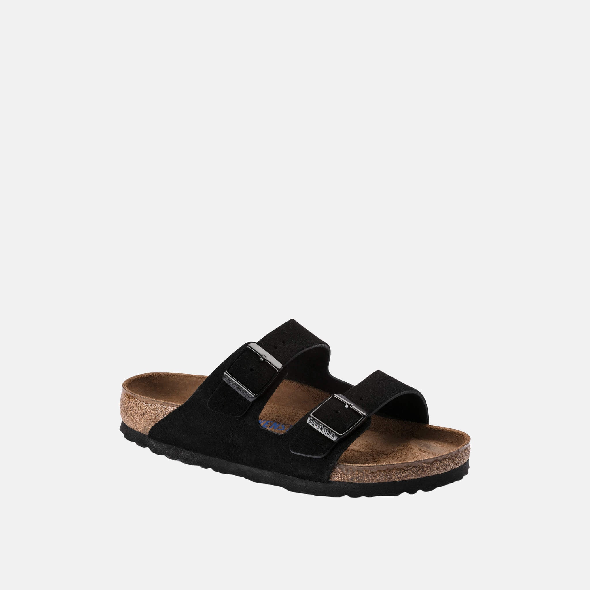 Czarne klapki Birkenstock Arizona SFB Suede Leather