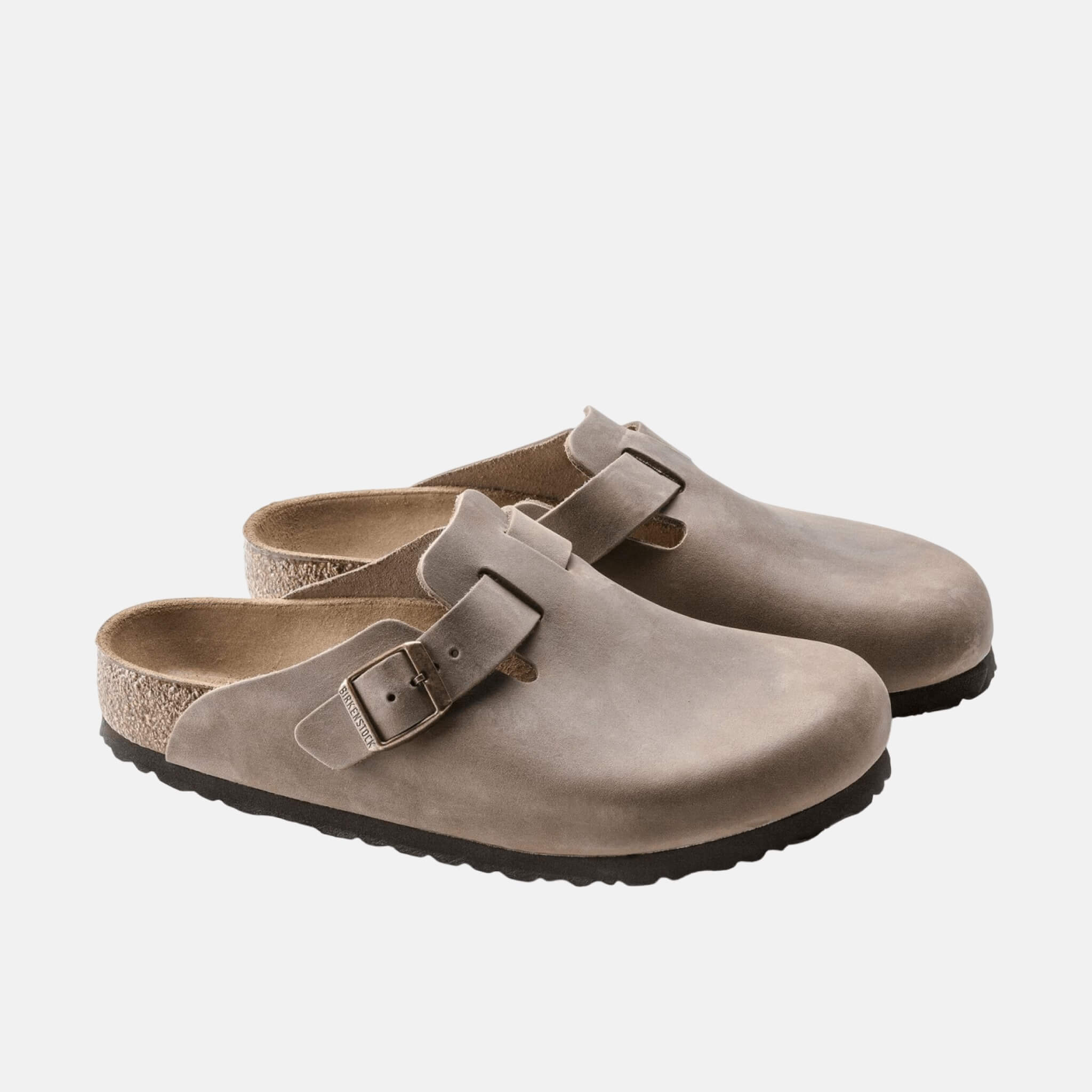 Brązowe klapki Boston Regular Natural Leather Oiled