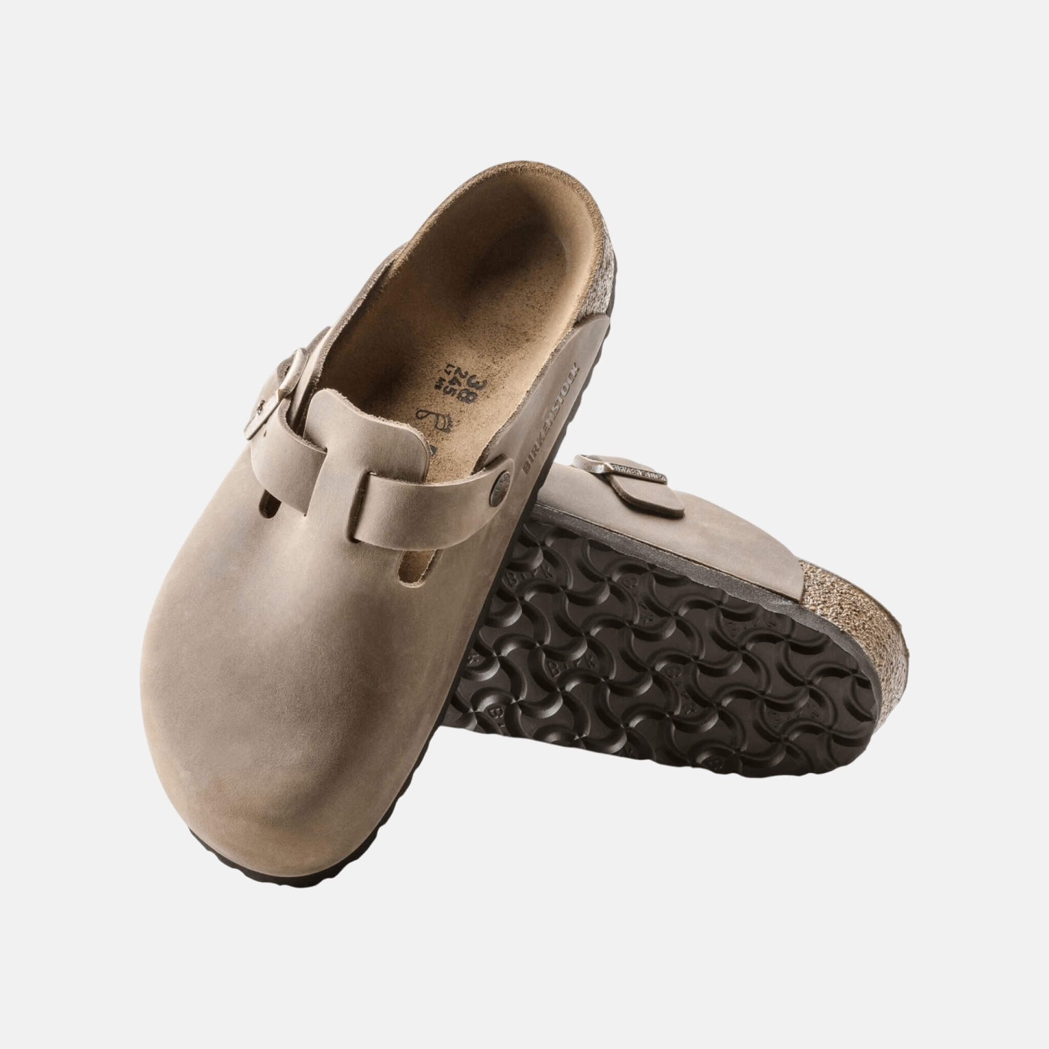 Brązowe klapki Boston Regular Natural Leather Oiled