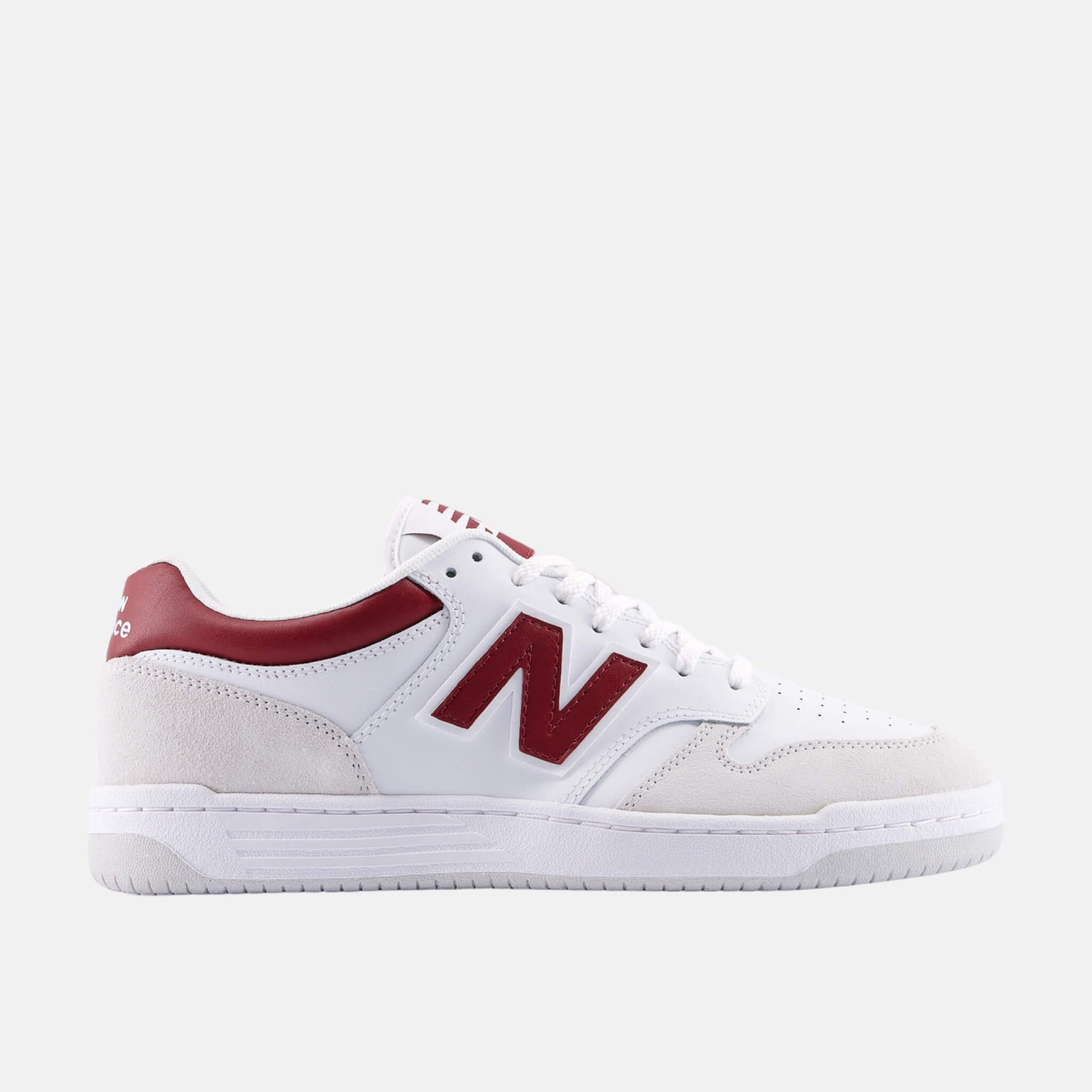 Unisex biało-czerwone sneakersy New Balance BB480L