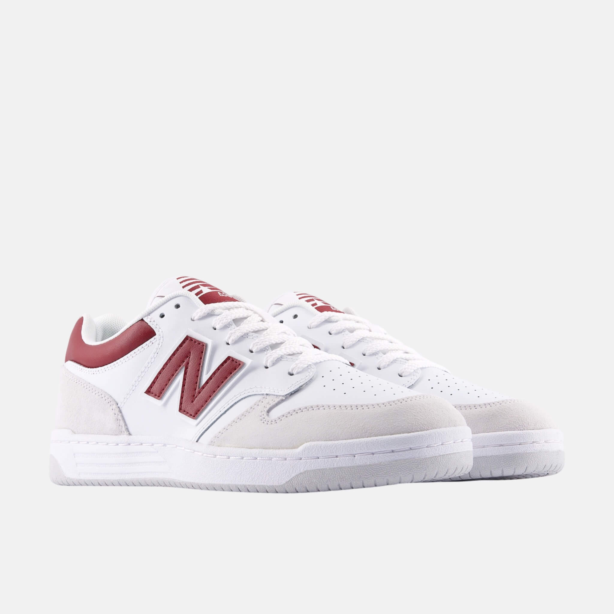 Unisex biało-czerwone sneakersy New Balance BB480L