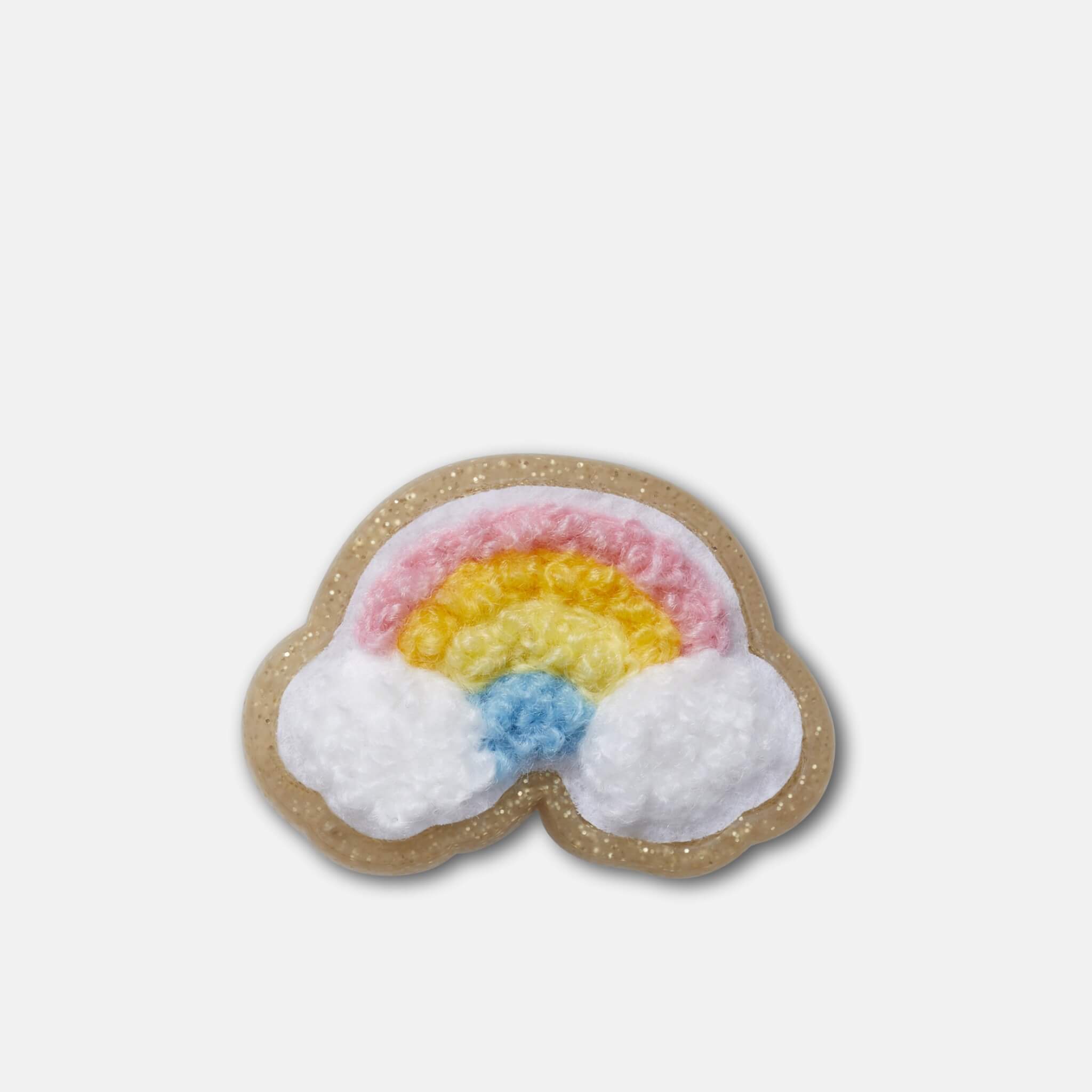 Jibbitz – Glitter Rainbow Patch Pin