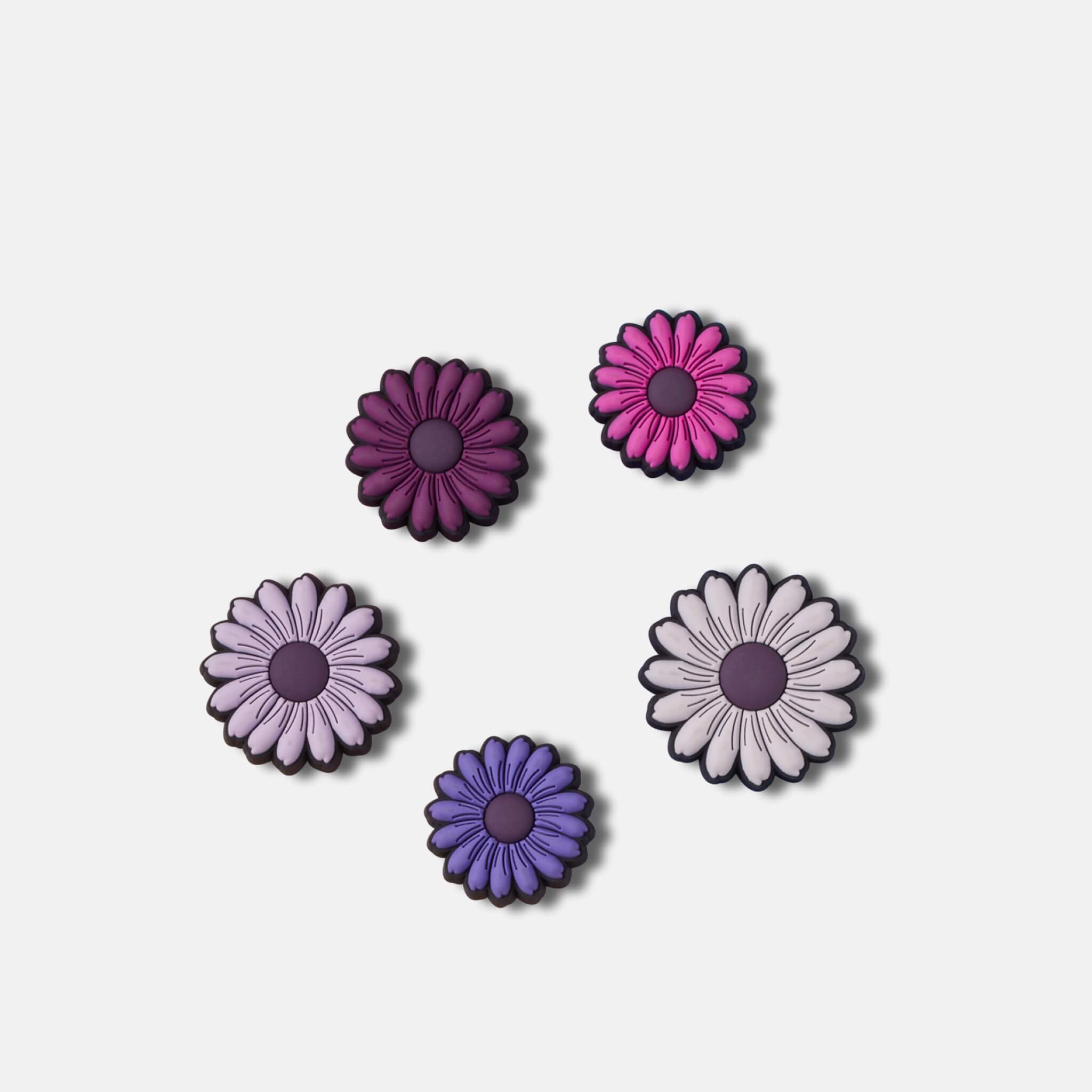 Jibbitz Pin – Mixed Purple Florals 5 pcs