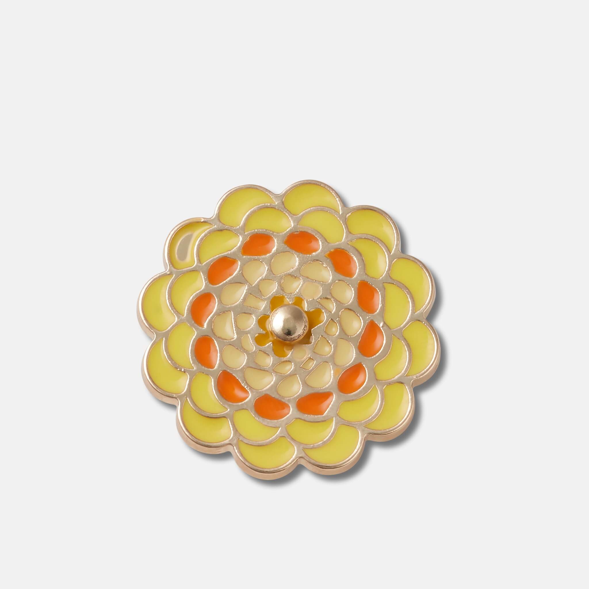 Przypinka Jibbitz – Yellow Spinner Flower