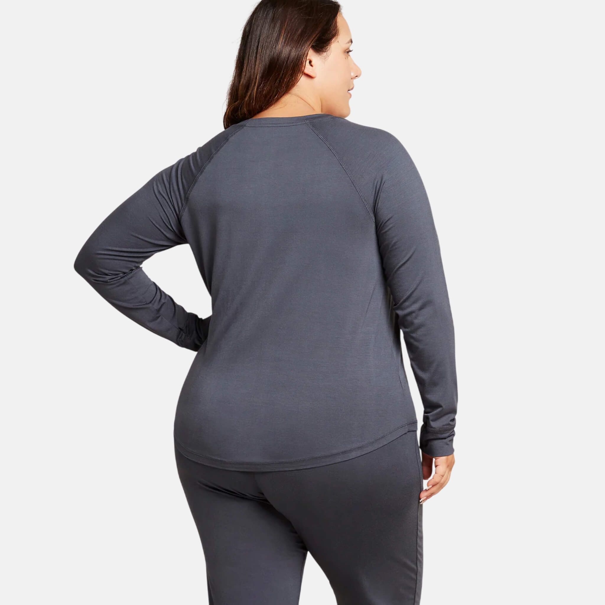 Damska szara koszulka Boody Goodnight Raglan Sleep Top