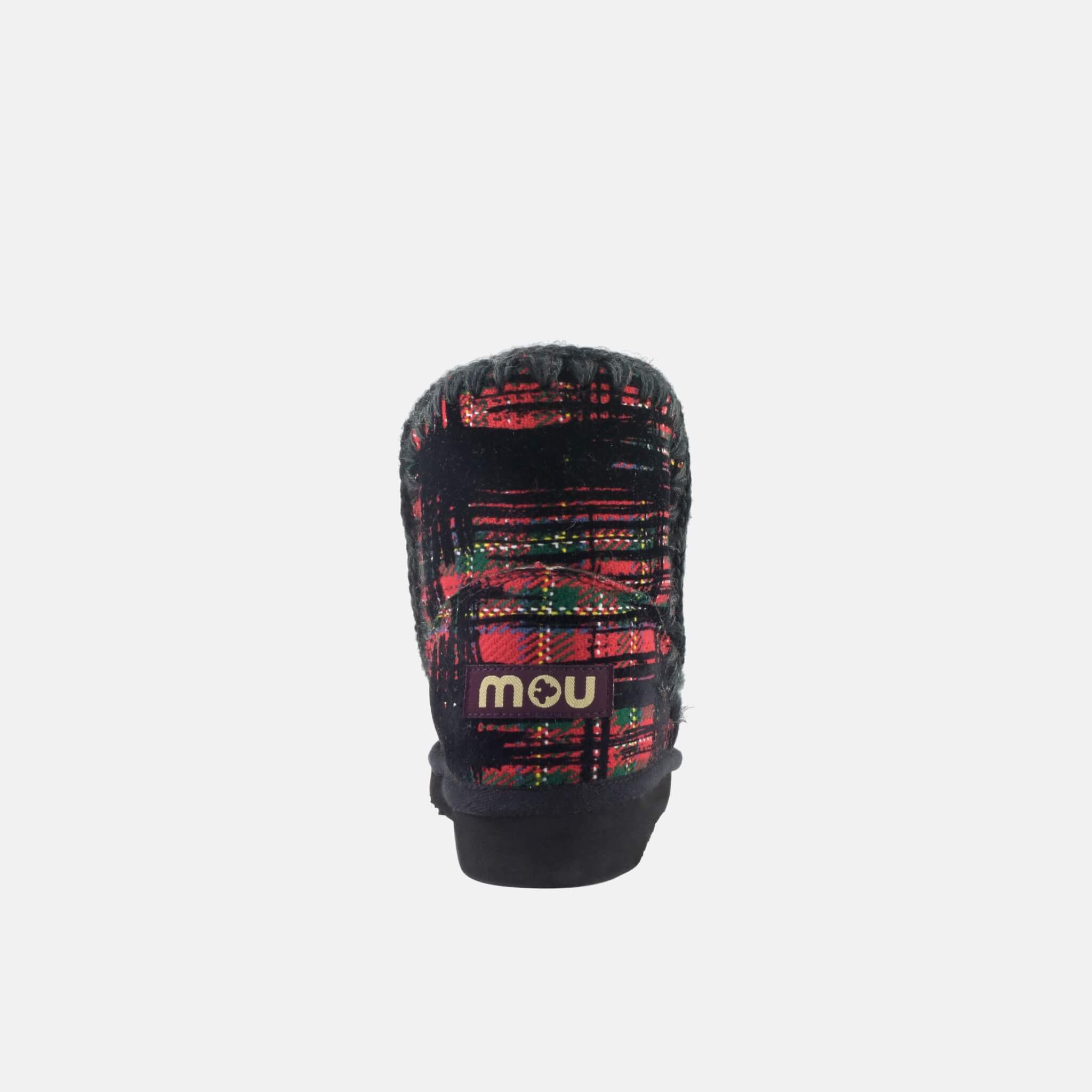 Damskie czarno-czerwone śniegowce Mou Eskimo Fabric