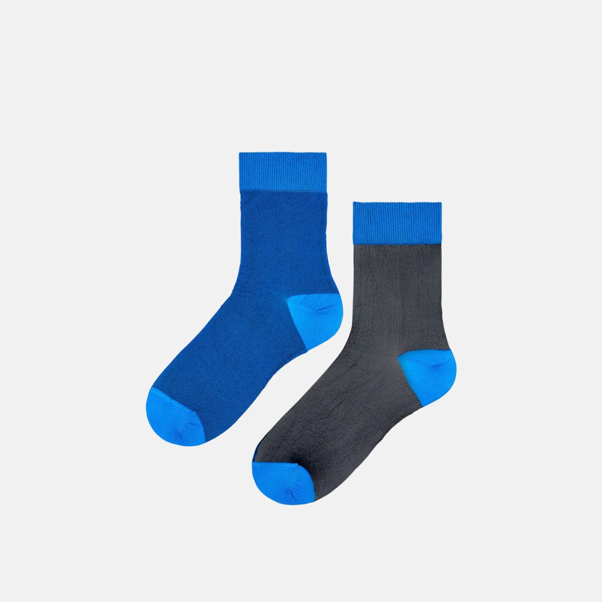 Women's Black and Blue Hysteria Socks by Happy Socks Filippa
