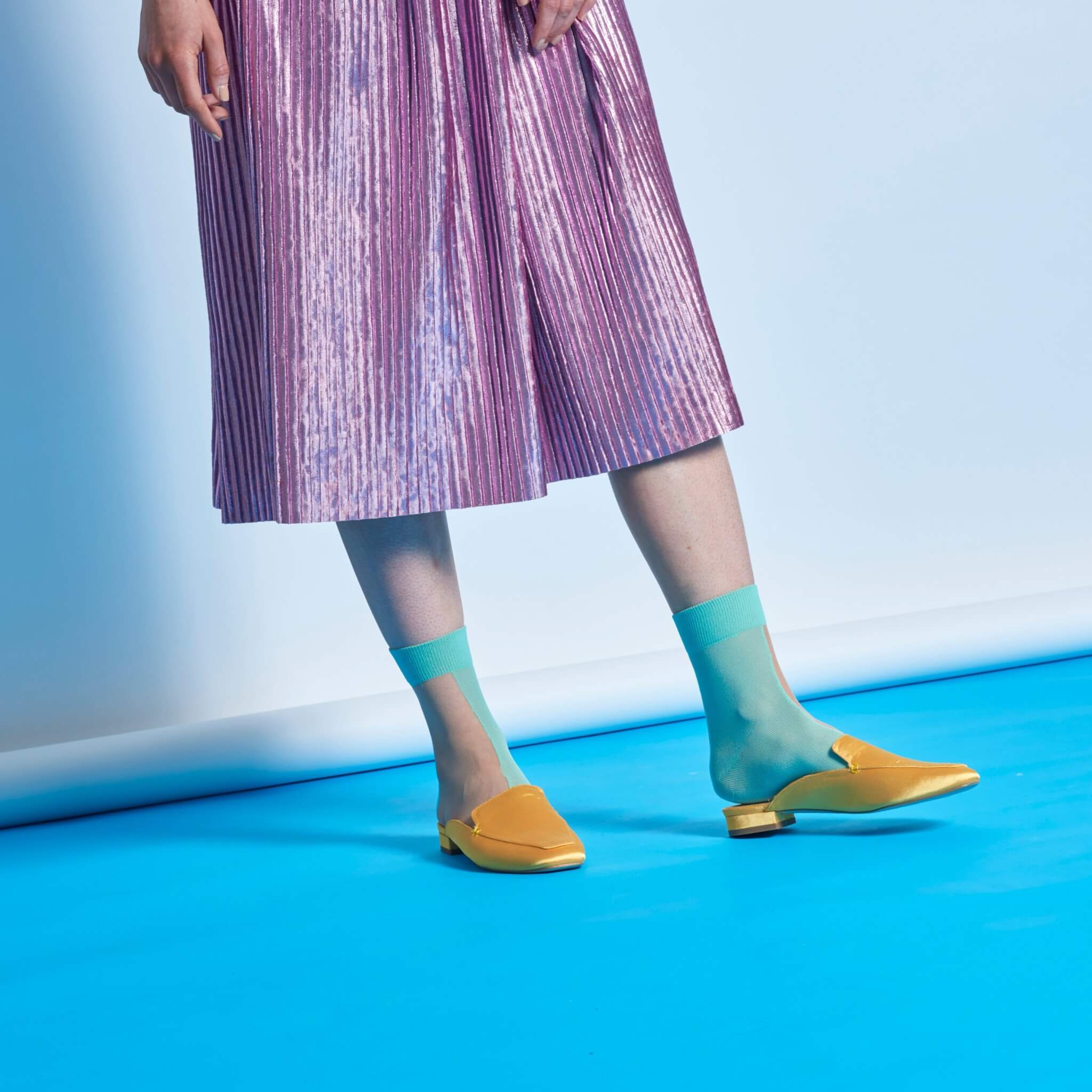 Damskie turkusowo-szare skarpety Hysteria by Happy Socks Filippa
