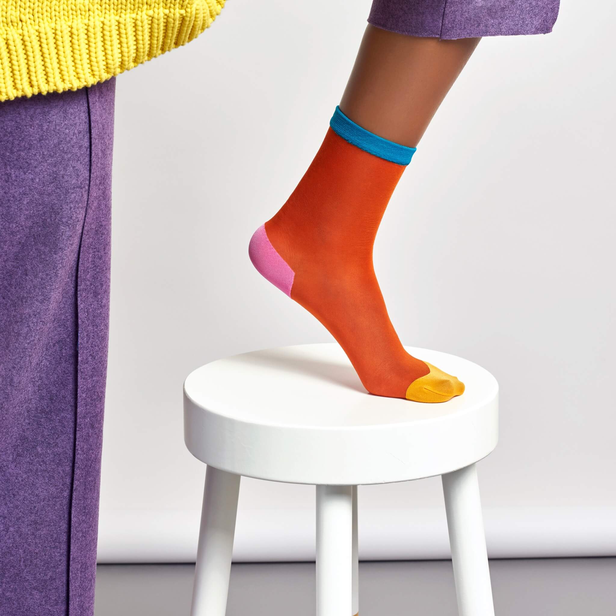 Women's Orange Hysteria Socks by Happy Socks Frankie