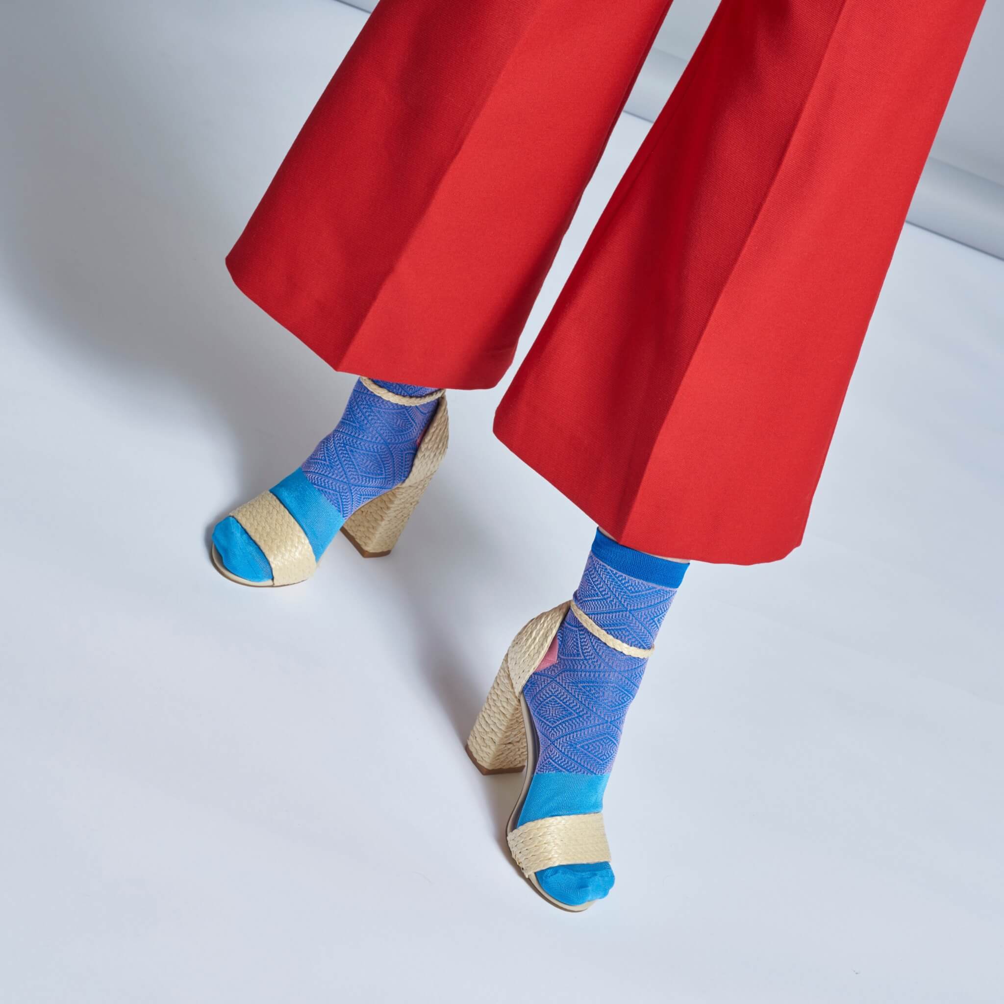 Damskie niebieskie skarpetki Hysteria by Happy Socks Jill
