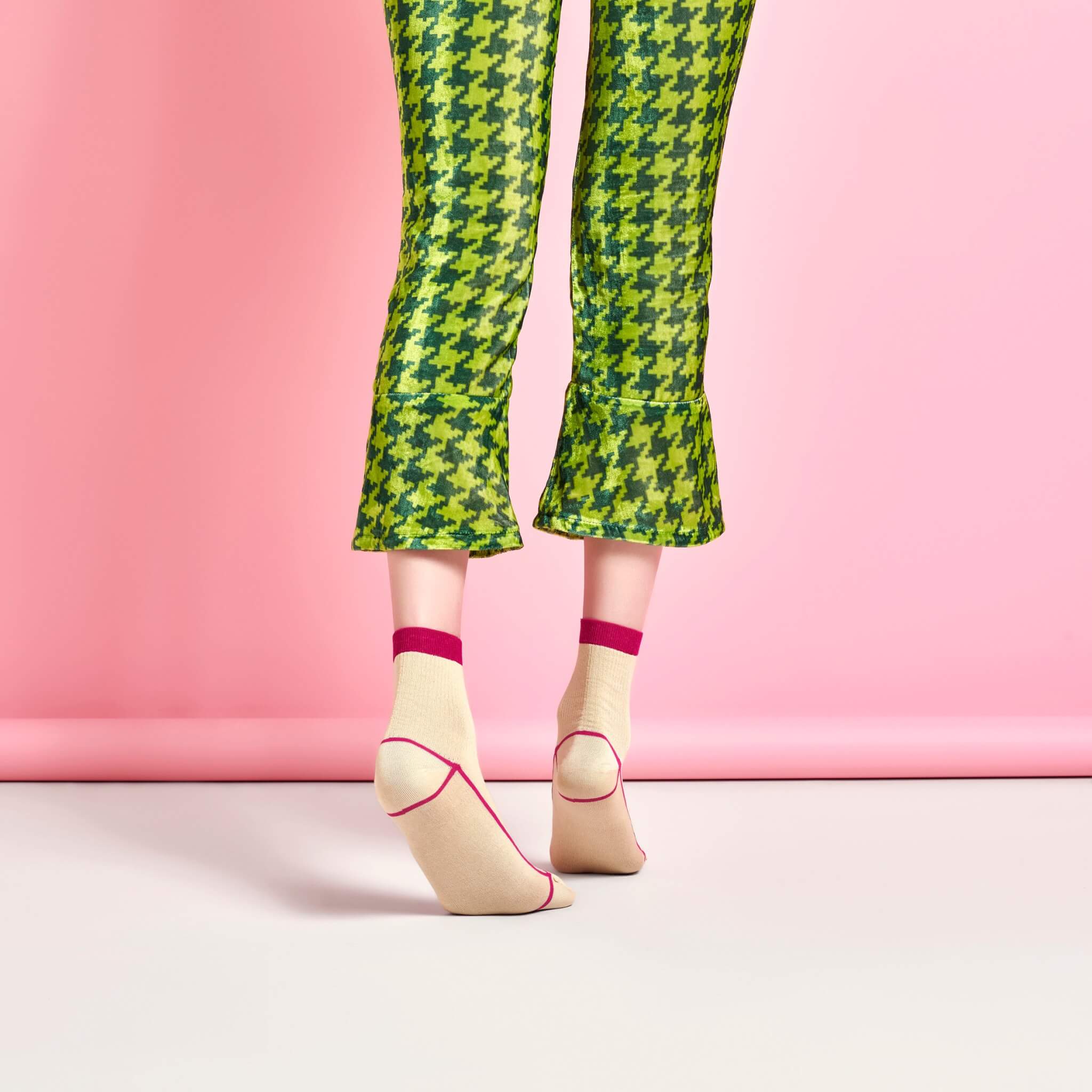 Damskie kremowe skarpetki Hysteria by Happy Socks Lily