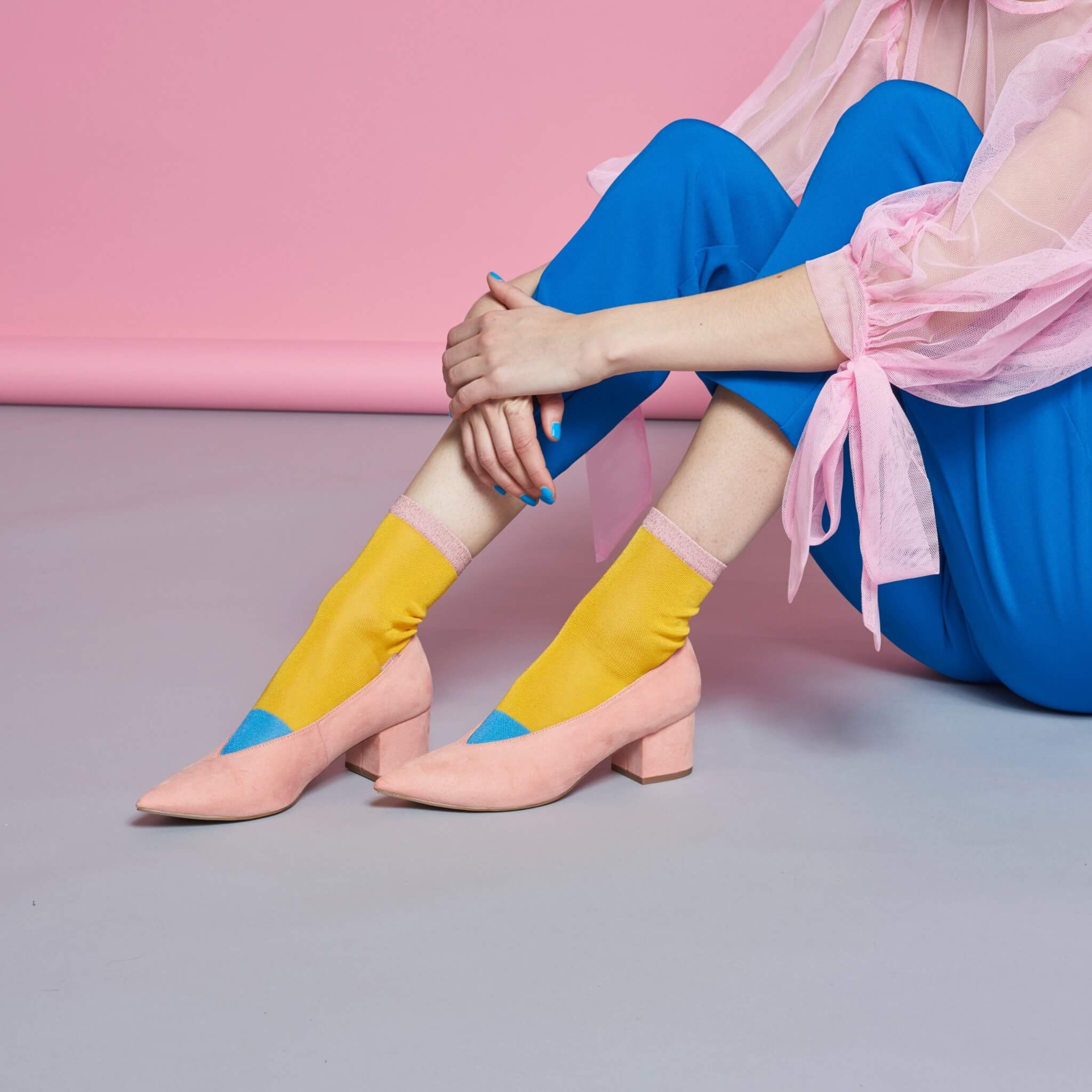 Women's Yellow Hysteria Socks by Happy Socks Liza