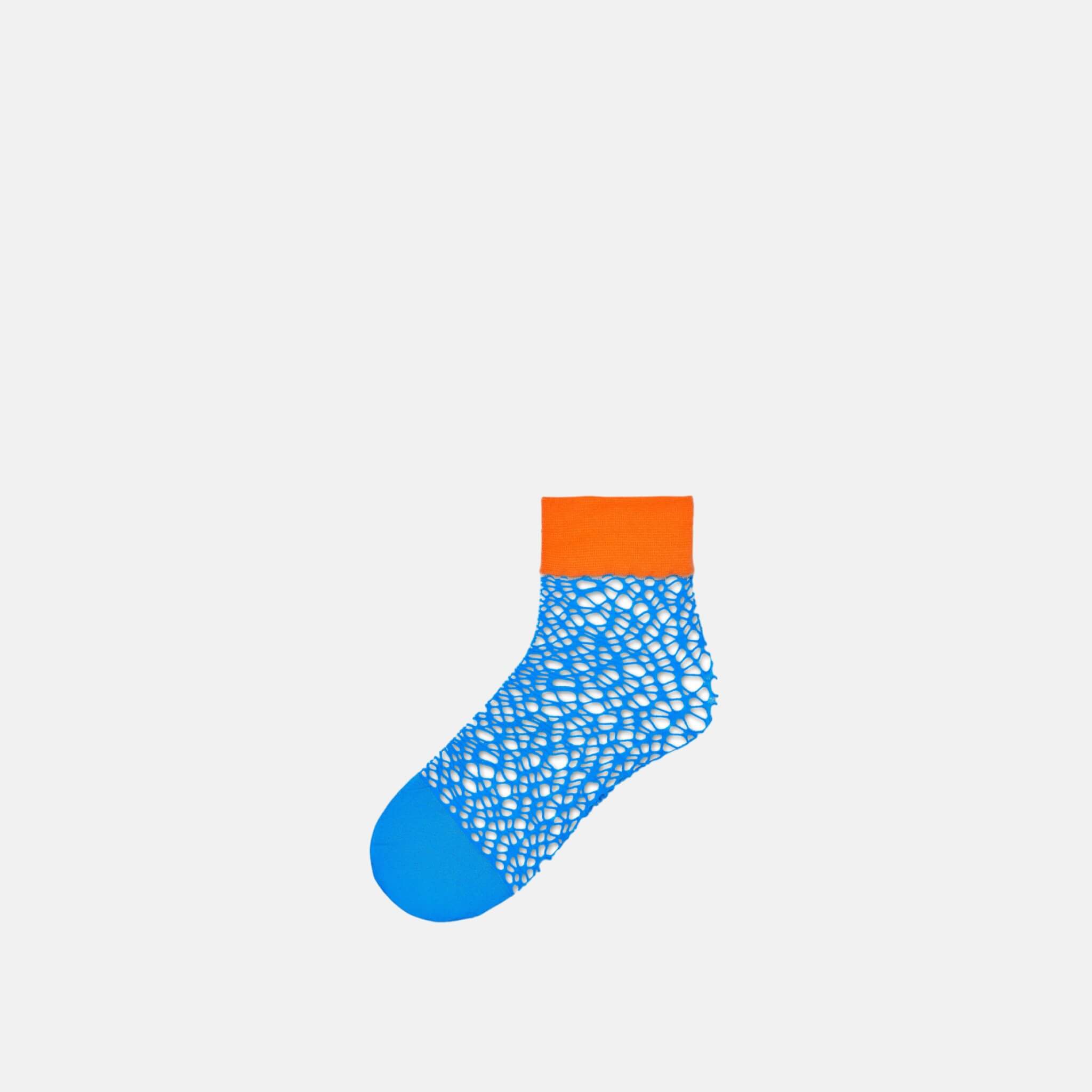 Women's Blue Mesh Hysteria Socks by Happy Socks Nina