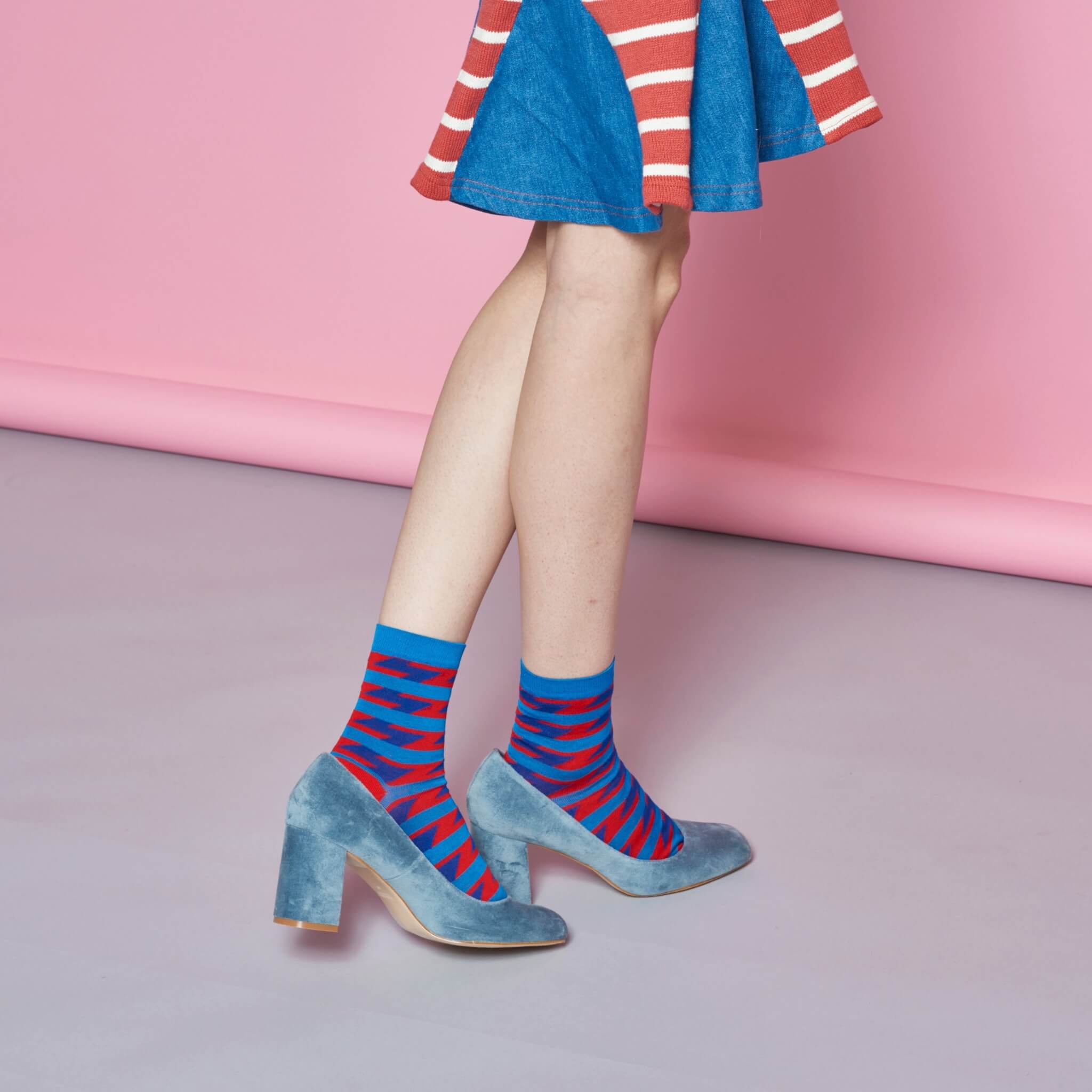 Women's Red Hysteria Socks by Happy Socks Ray