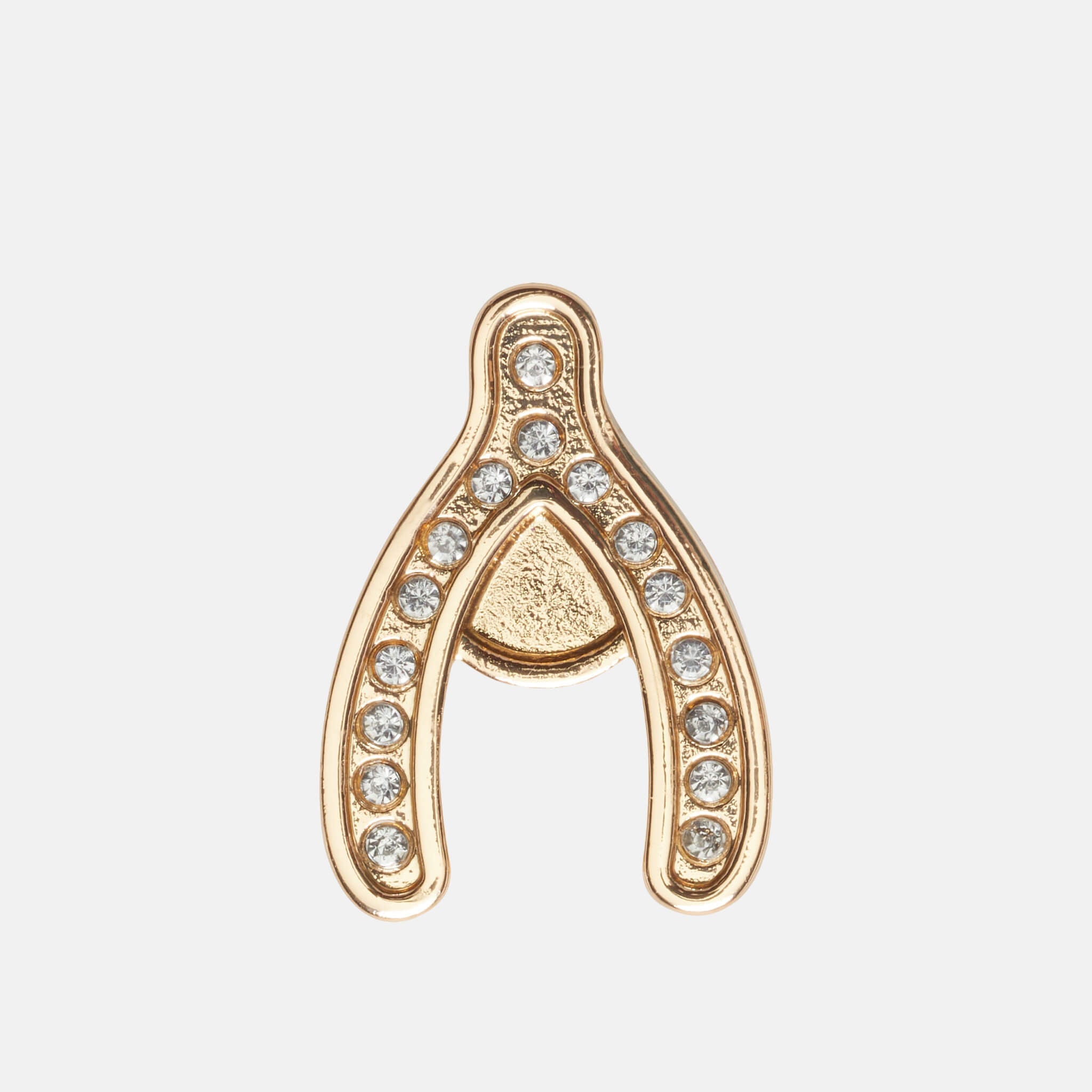 Jibbitz – Gold Wishbone pin