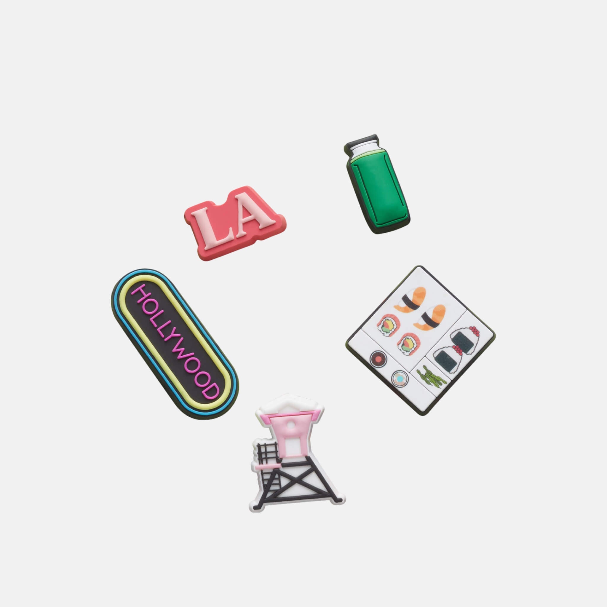 Odznáčky Jibbitz – Los Angeles Wonderlust Collection 5-Pack
