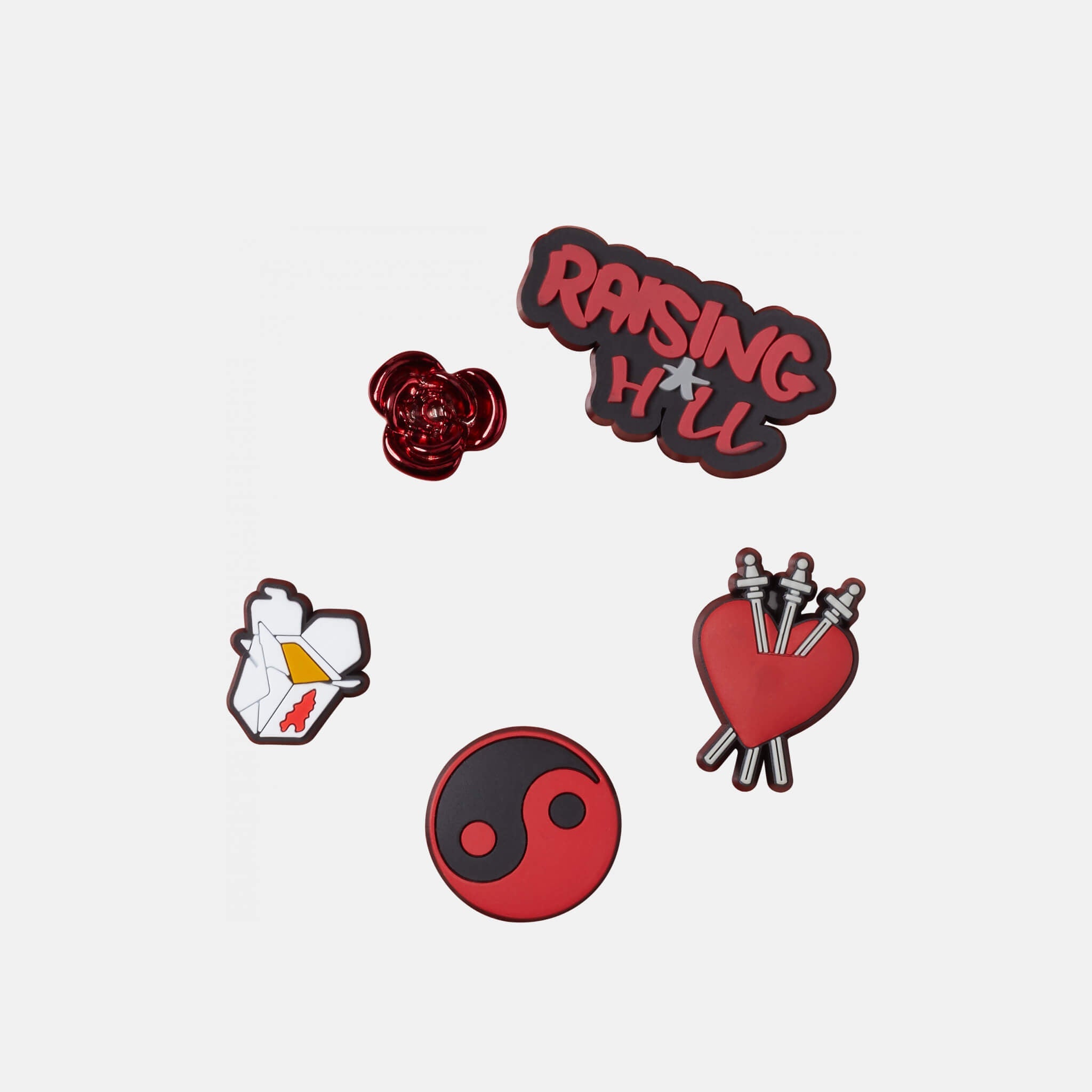 Odznáčky Jibbitz – Heartbreaker Sandal Backer 5-Pack