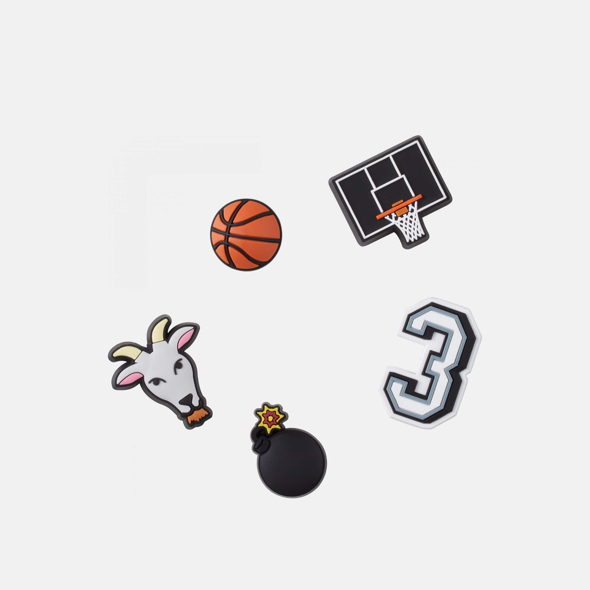 Odznáčky Jibbitz – Basketball Star 5-Pack