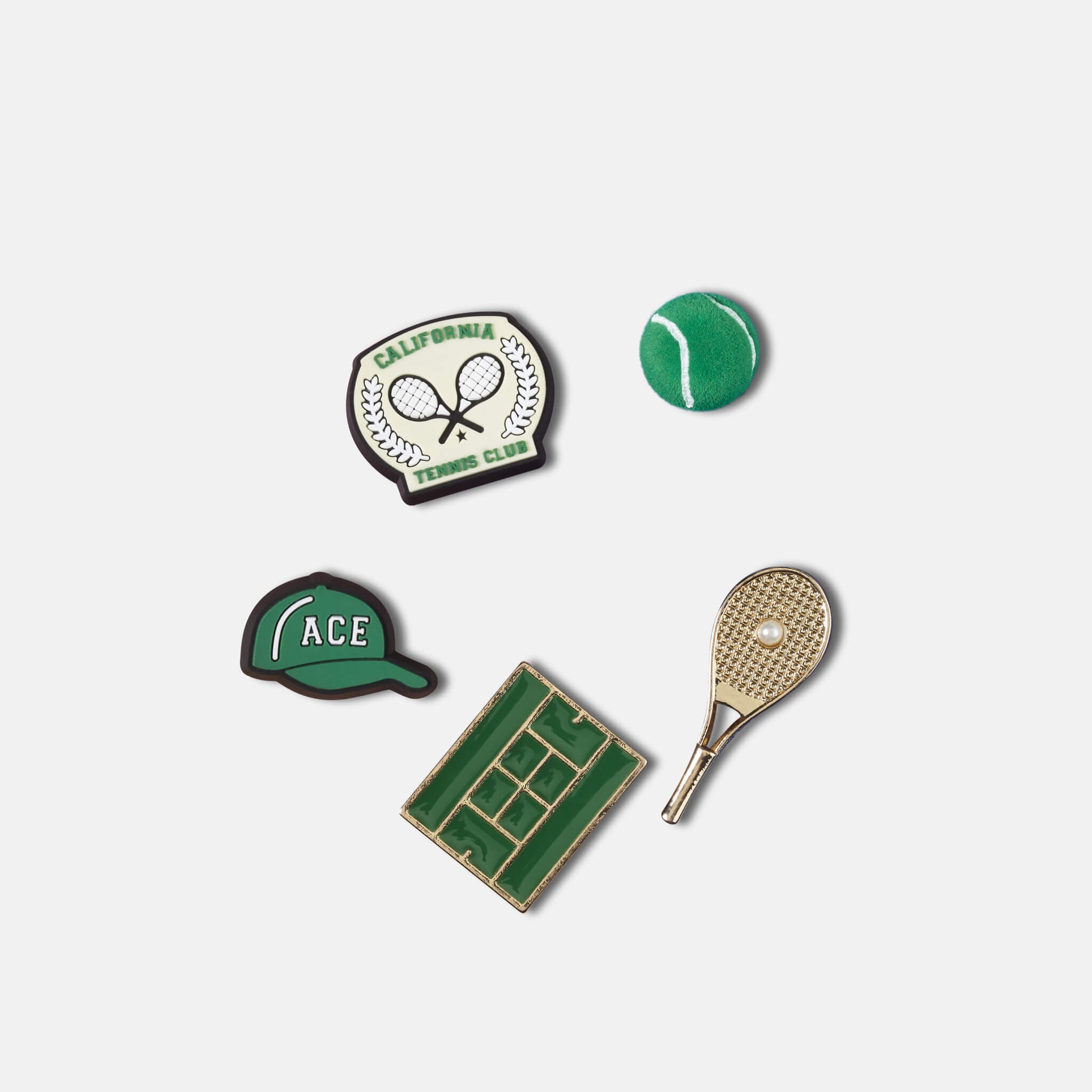 Odznáčky Jibbitz – Tennis Ace 5-Pack