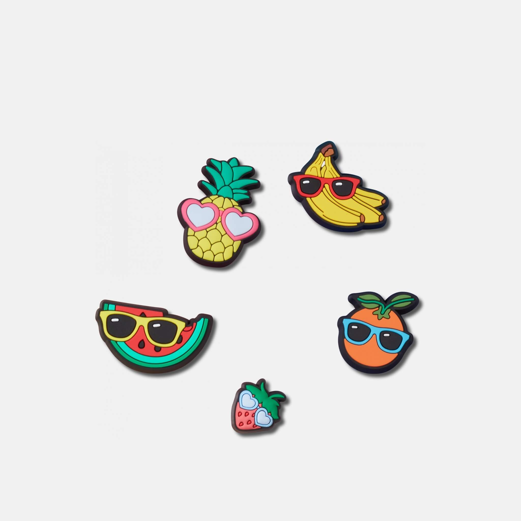 Odznáčky Jibbitz – Cute Fruit with Sunnies 5-Pack