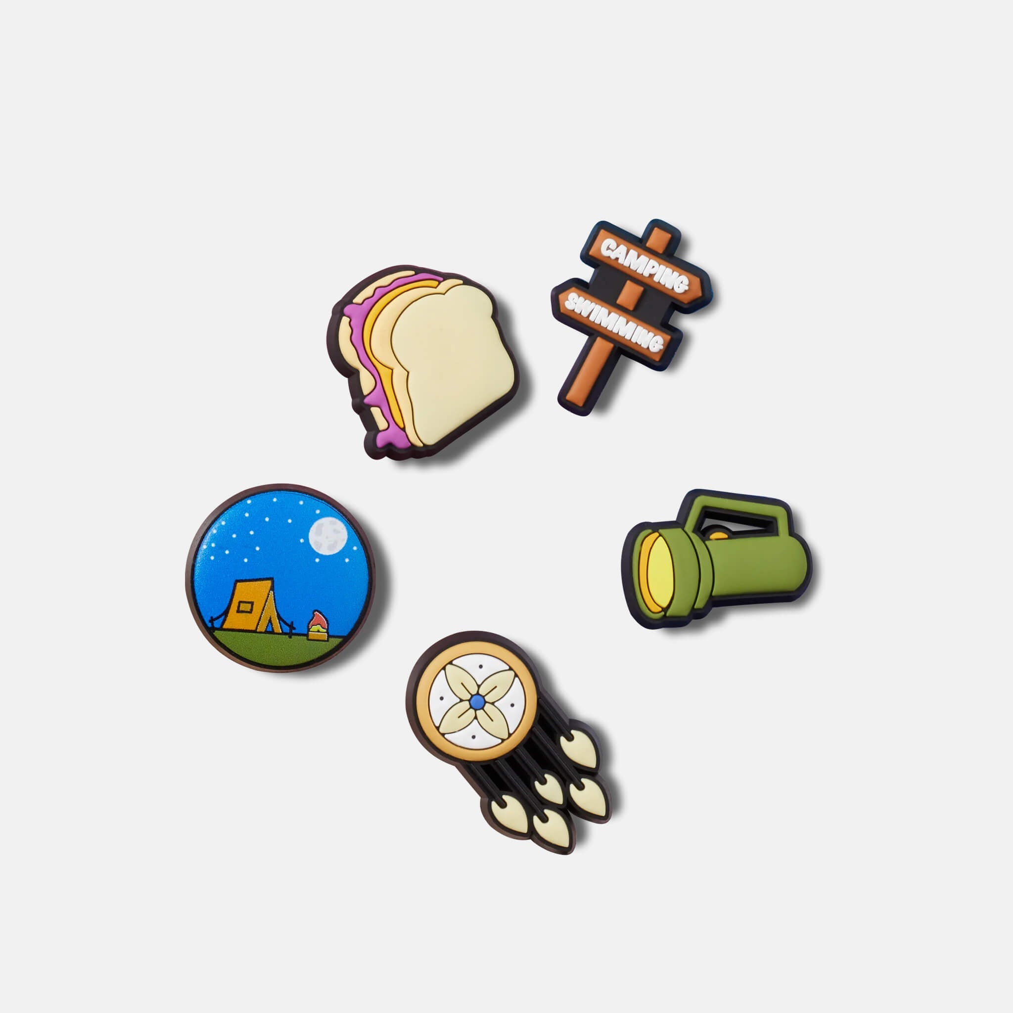 Odznáčky Jibbitz – Nostalgic Camp 5-Pack