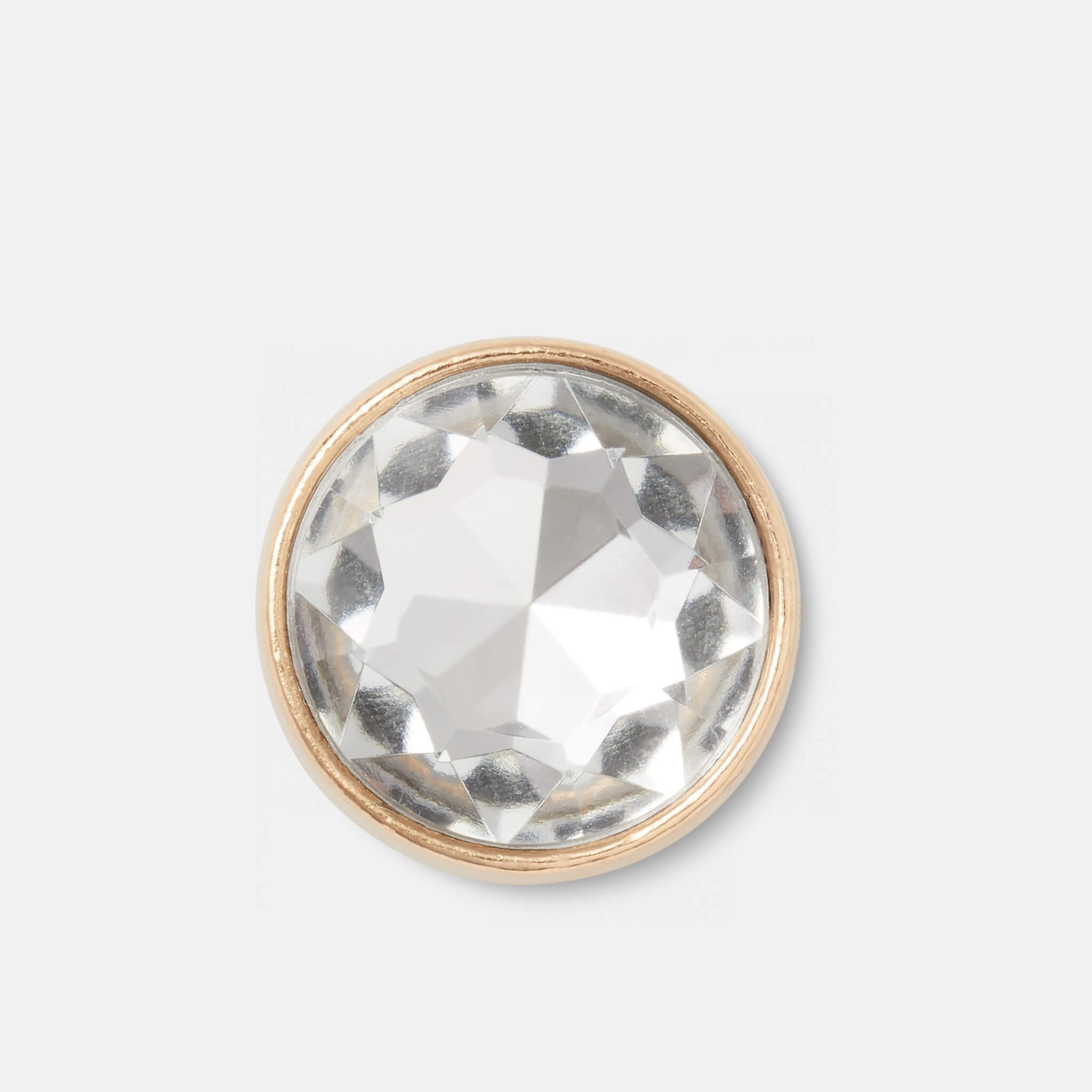 Przypinka Jibbitz – Gold Clear Gem
