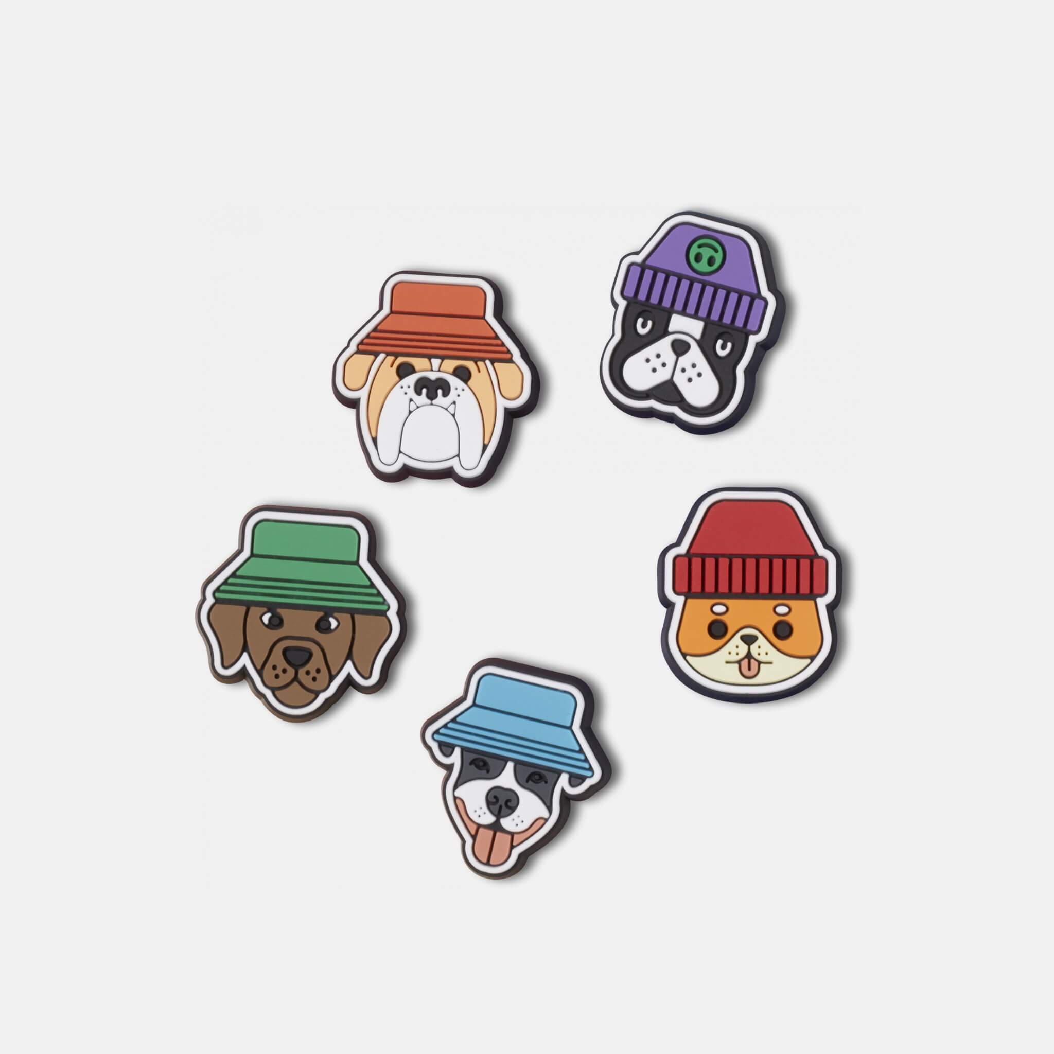 Jibbitz – Dogs in Hats 5-Pack Pin